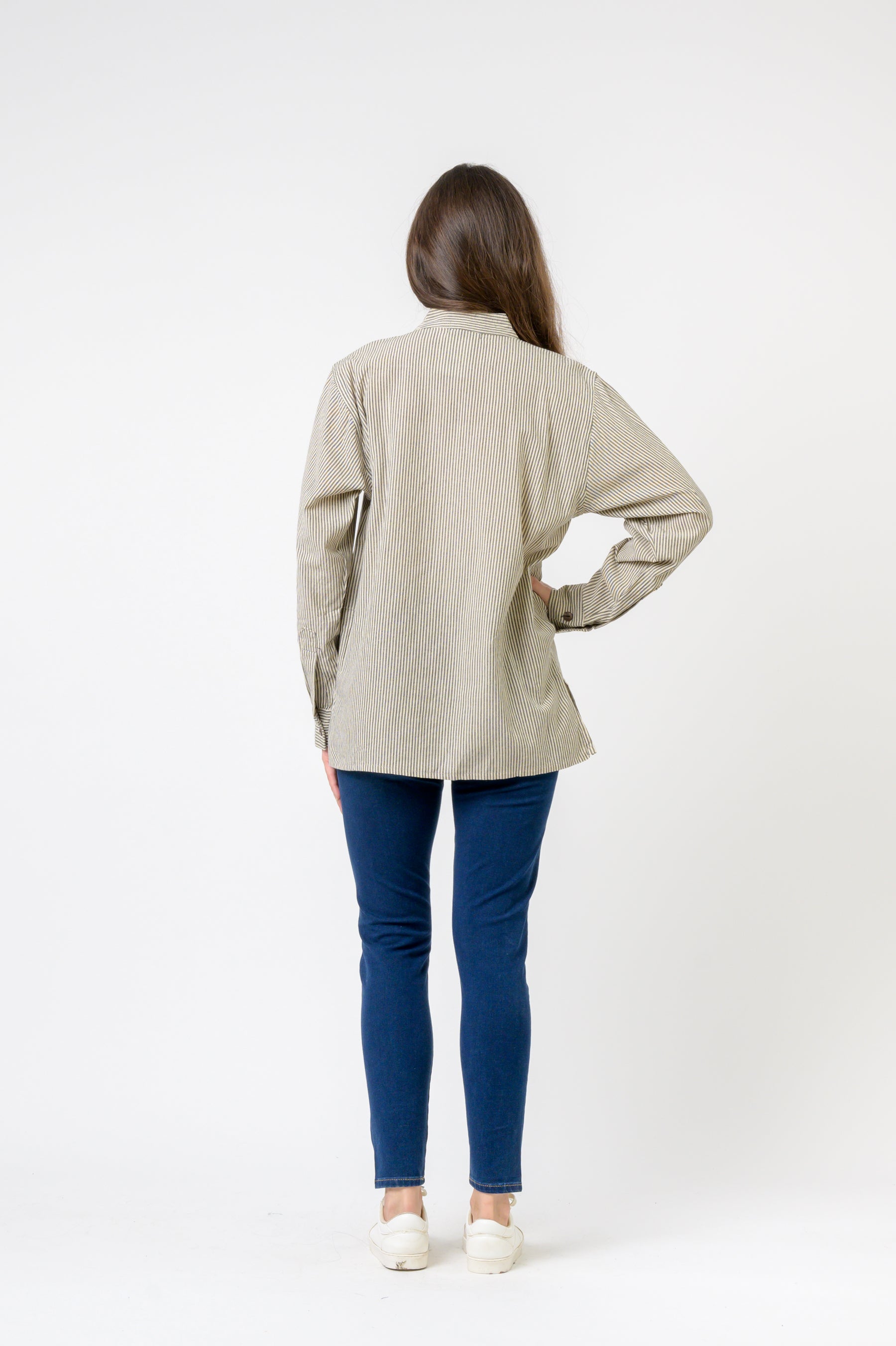 Rhea Striped Button & Pocket Shirt