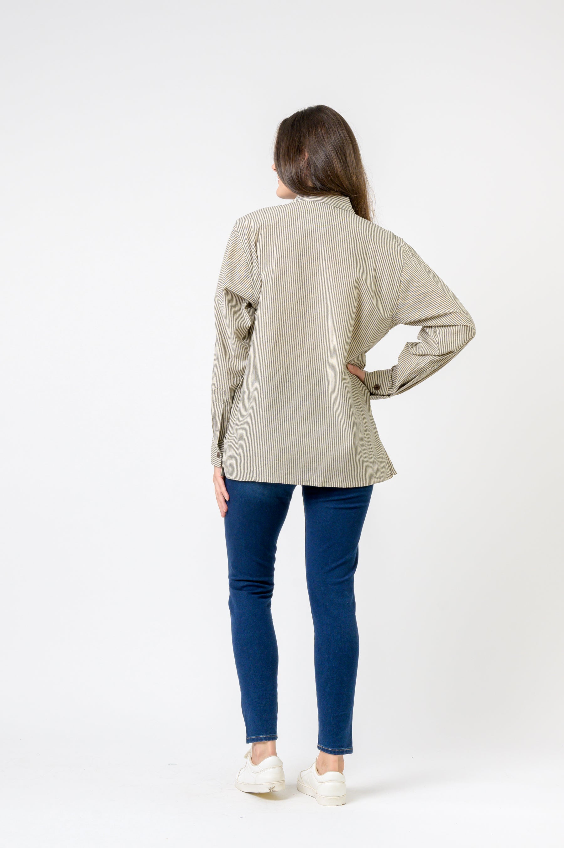 Rhea Striped Button & Pocket Shirt