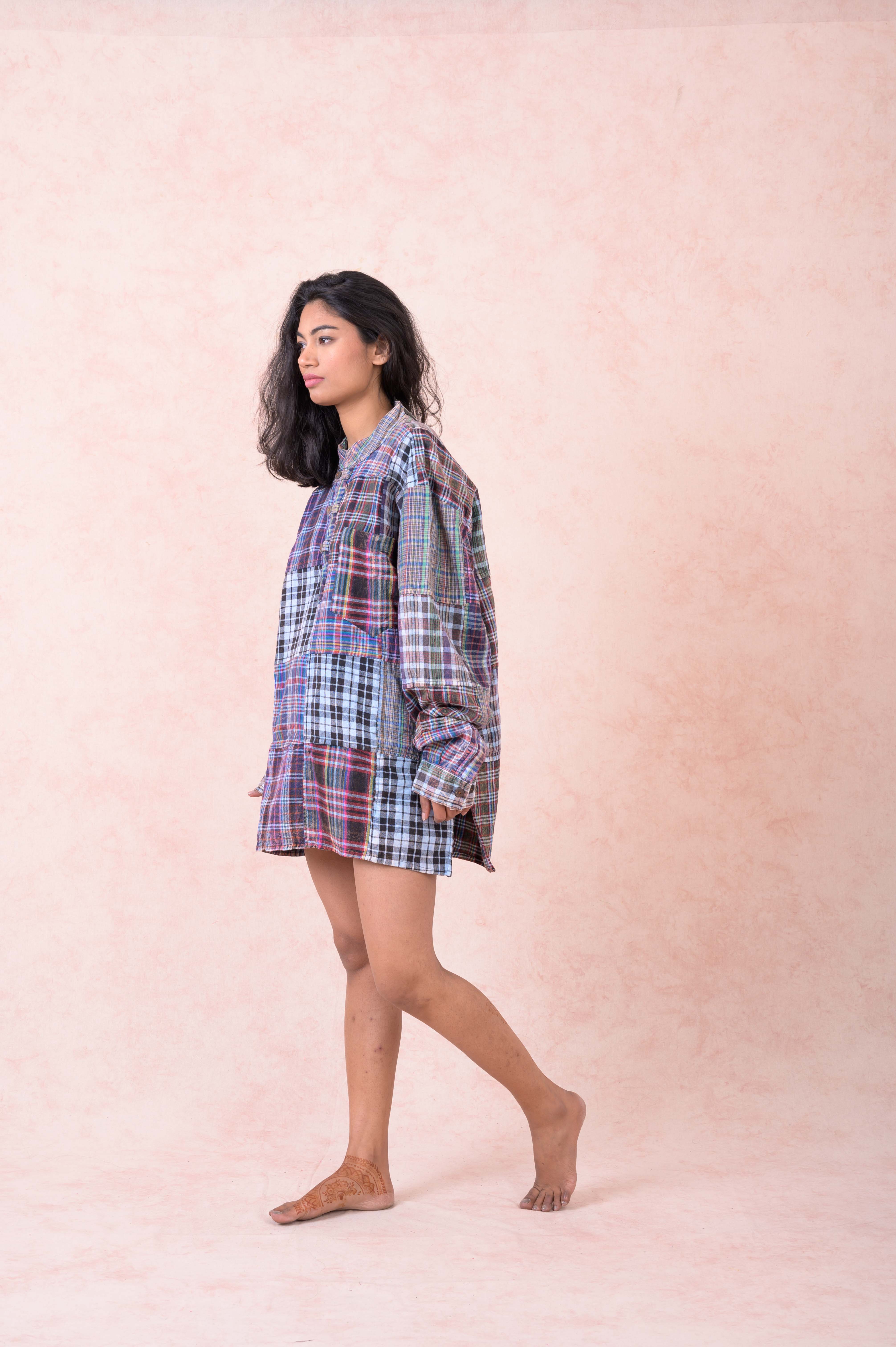 Rhea Patterned Cotton Long Sleeve Top