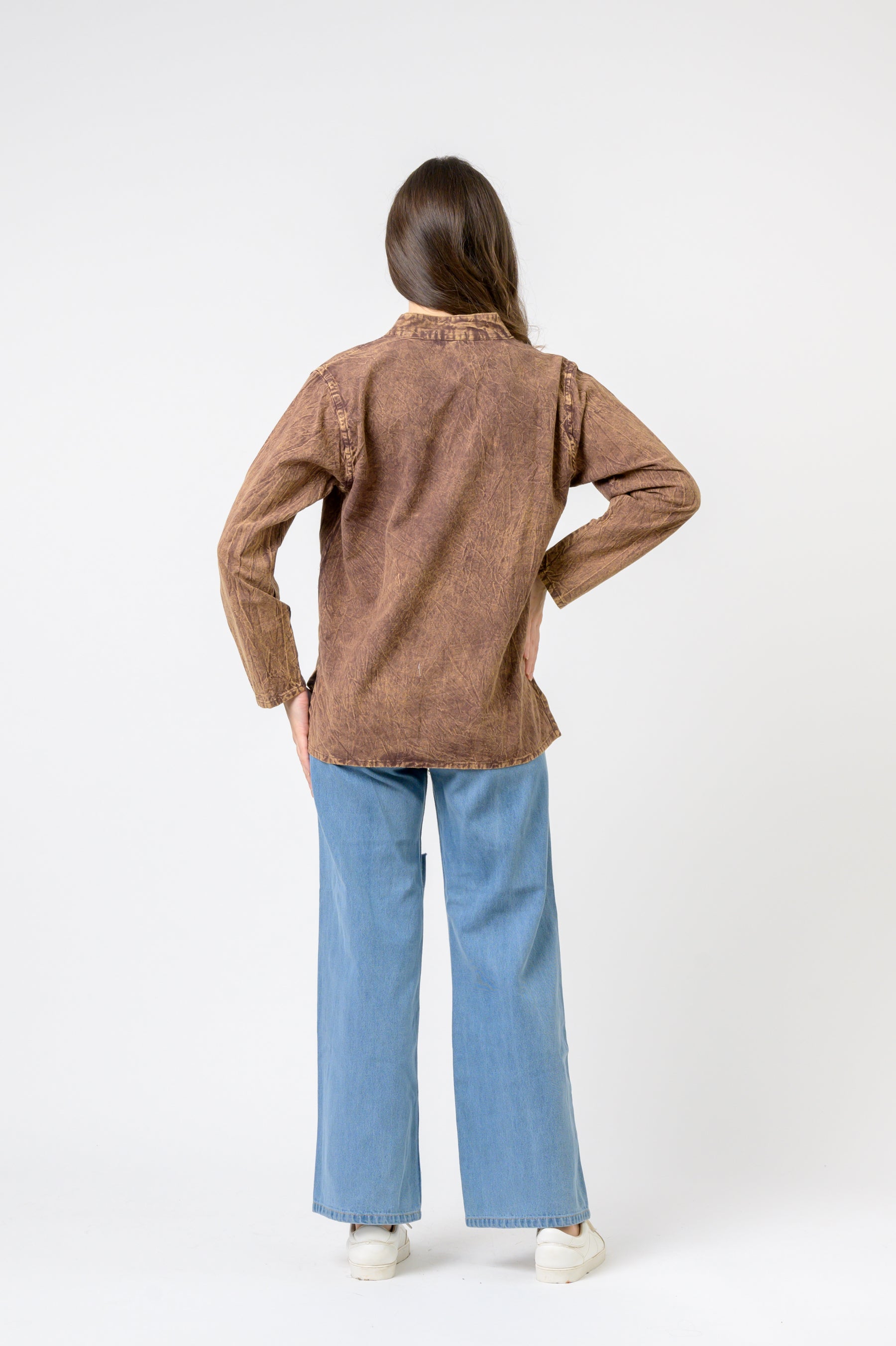 Rhea Solid Long Sleeve Top