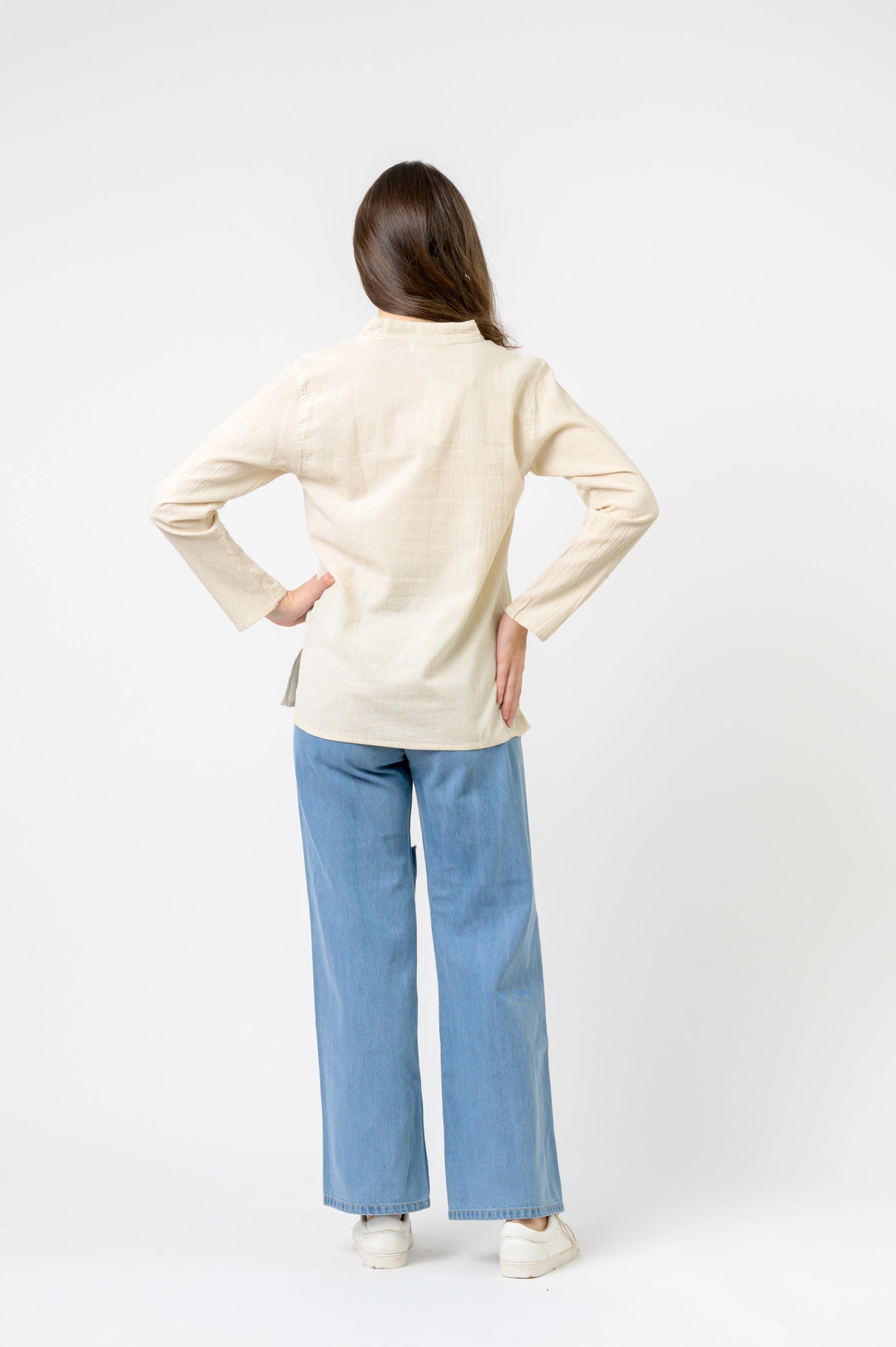 Rhea Solid Long Sleeve Top