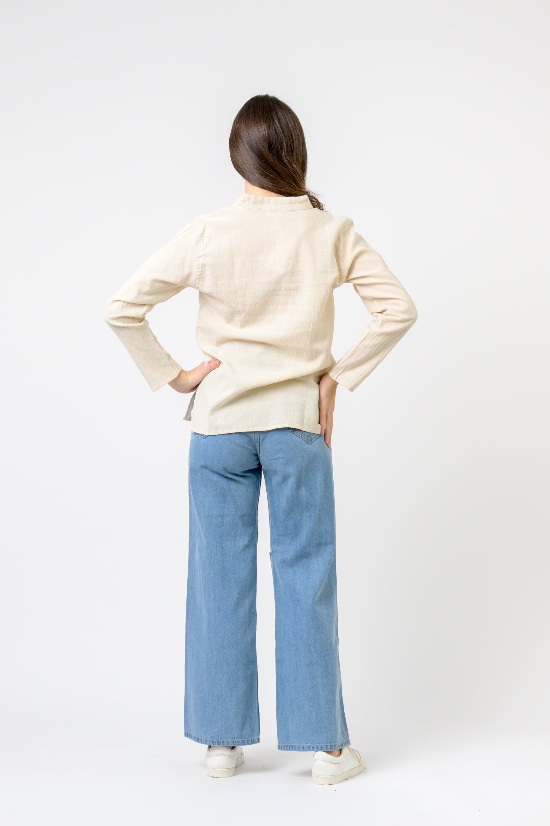 Rhea Solid Long Sleeve Top