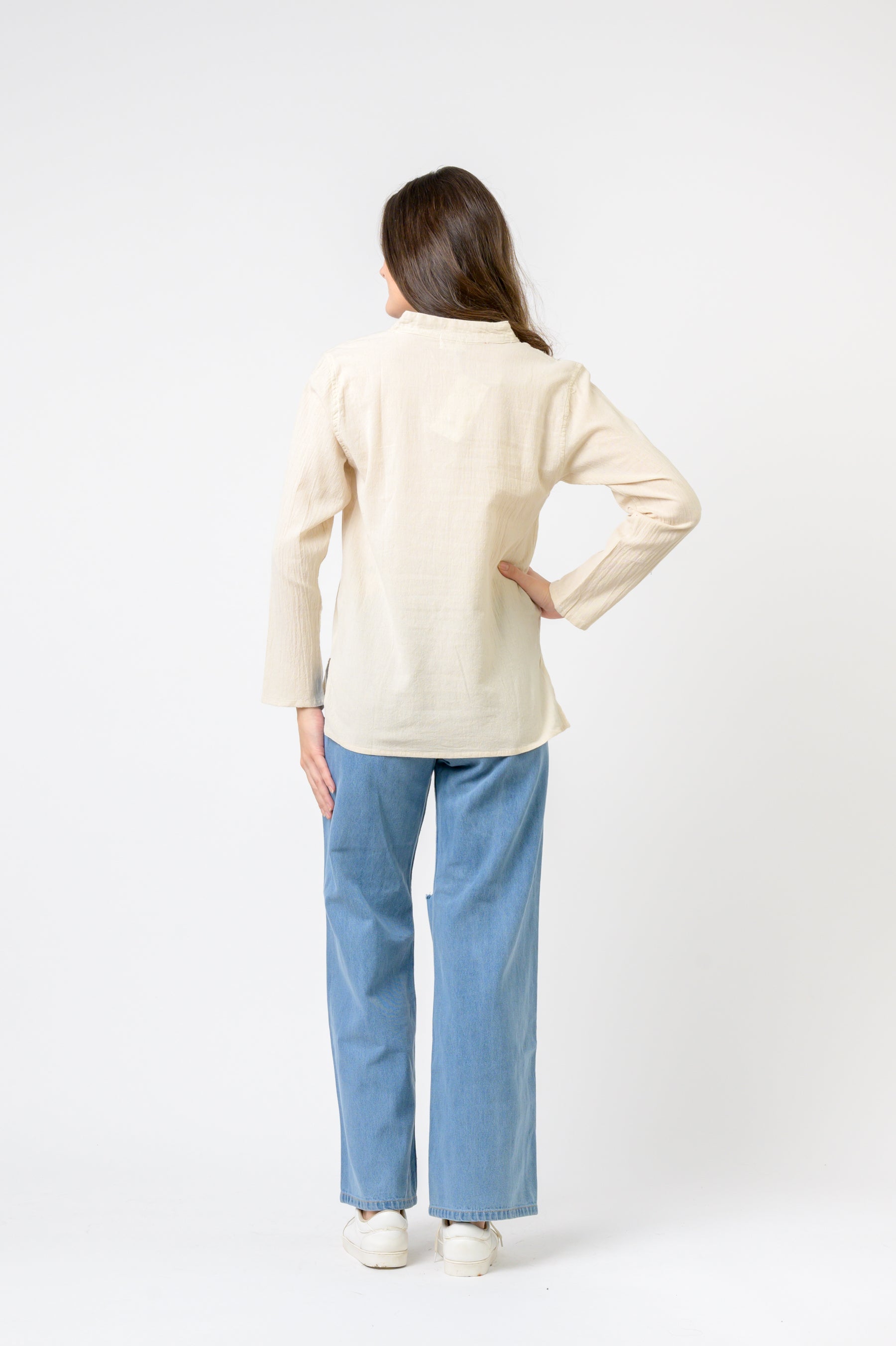 Rhea Solid Long Sleeve Top