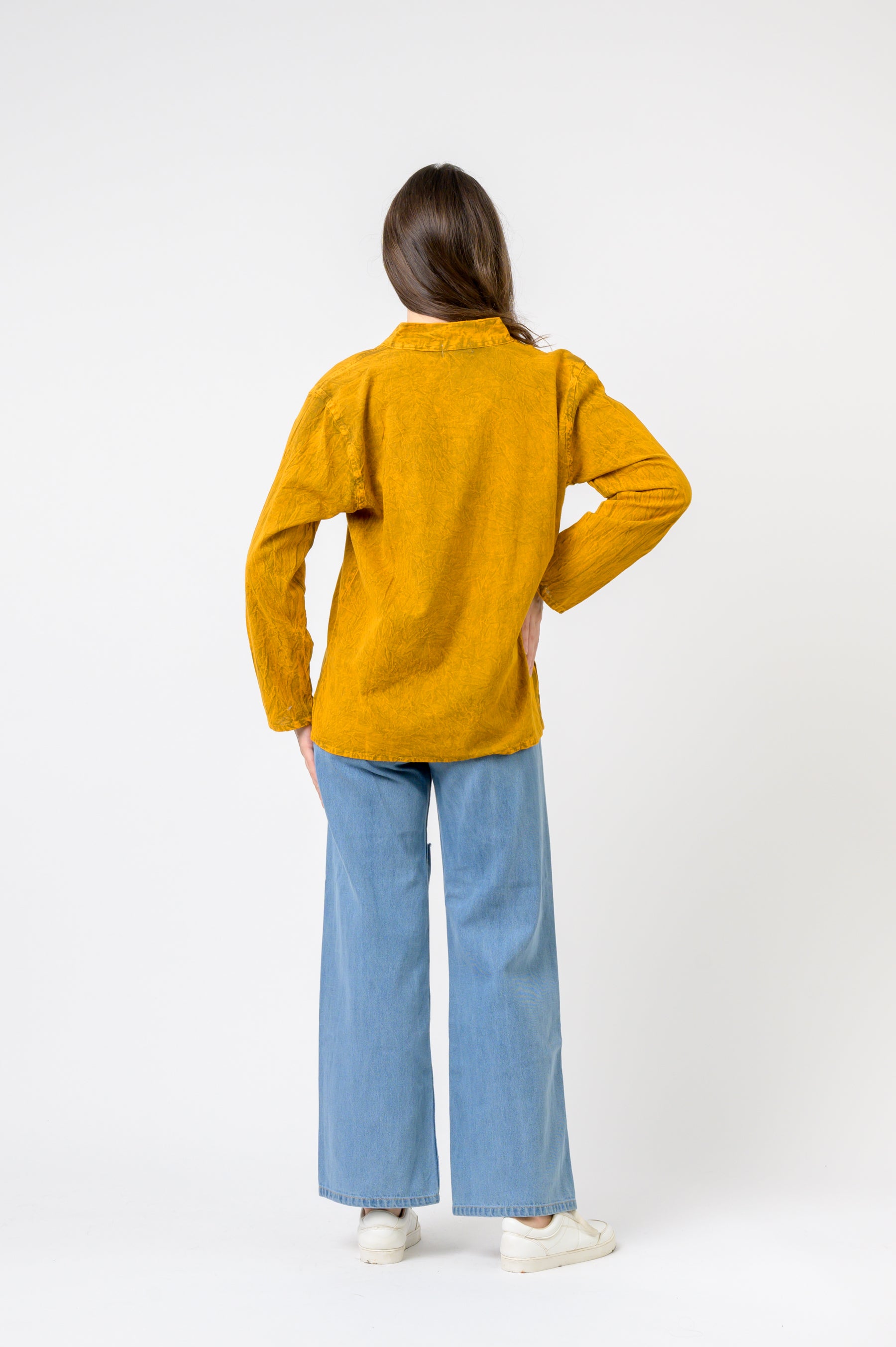 Rhea Solid Long Sleeve Top