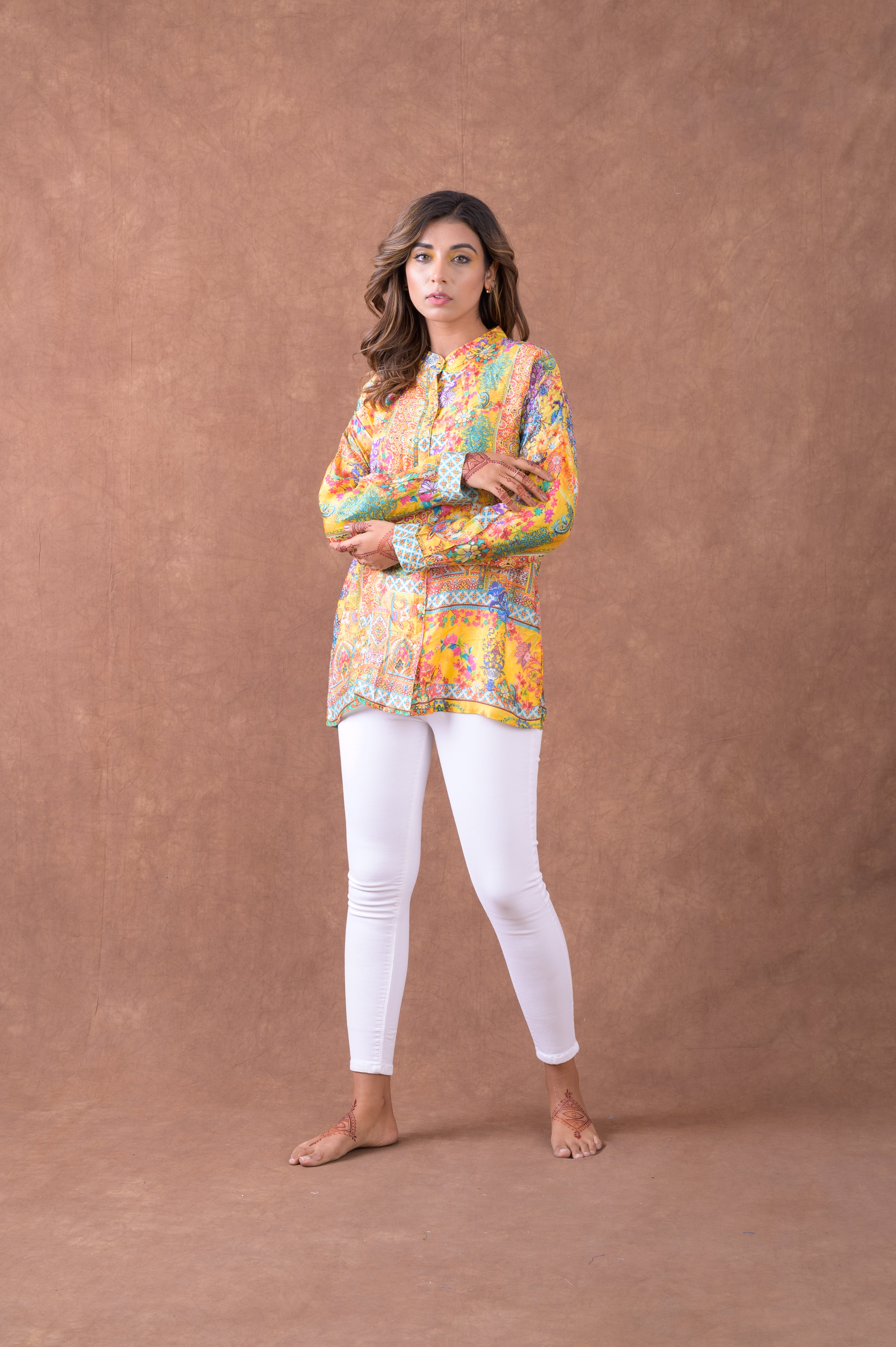 Rhea Silk Collar Shirt