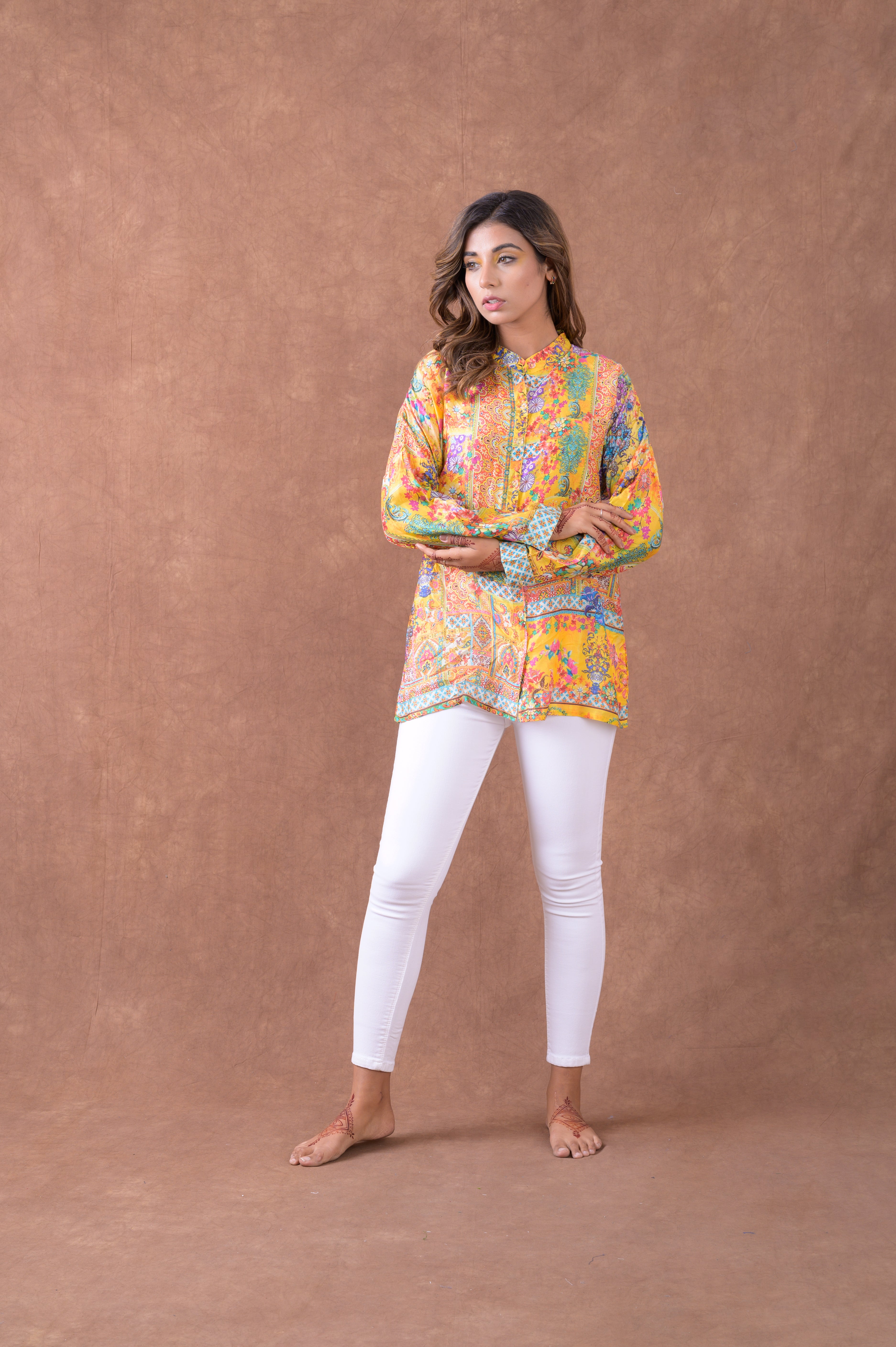 Rhea Silk Collar Shirt