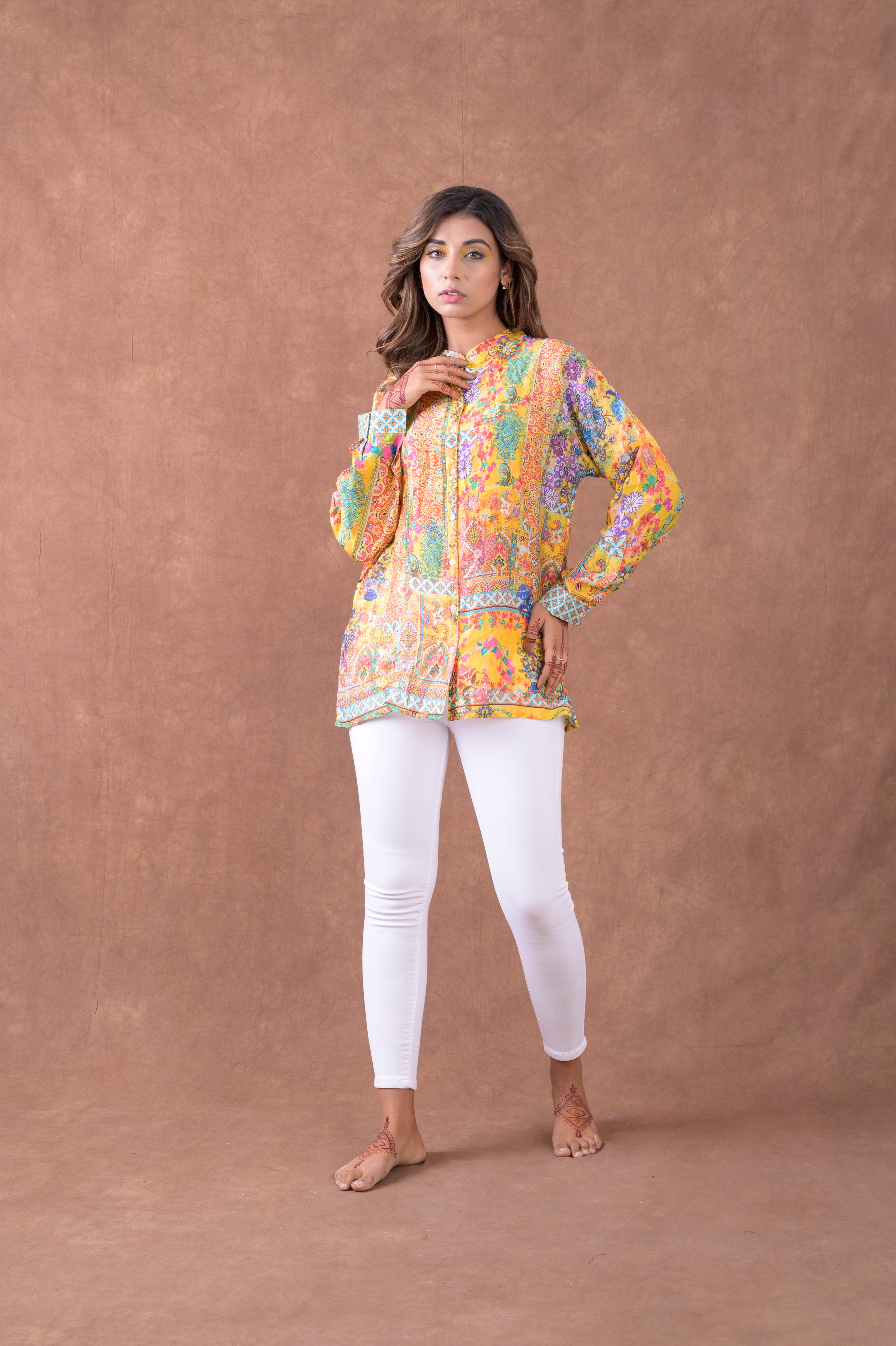 Rhea Silk Collar Shirt