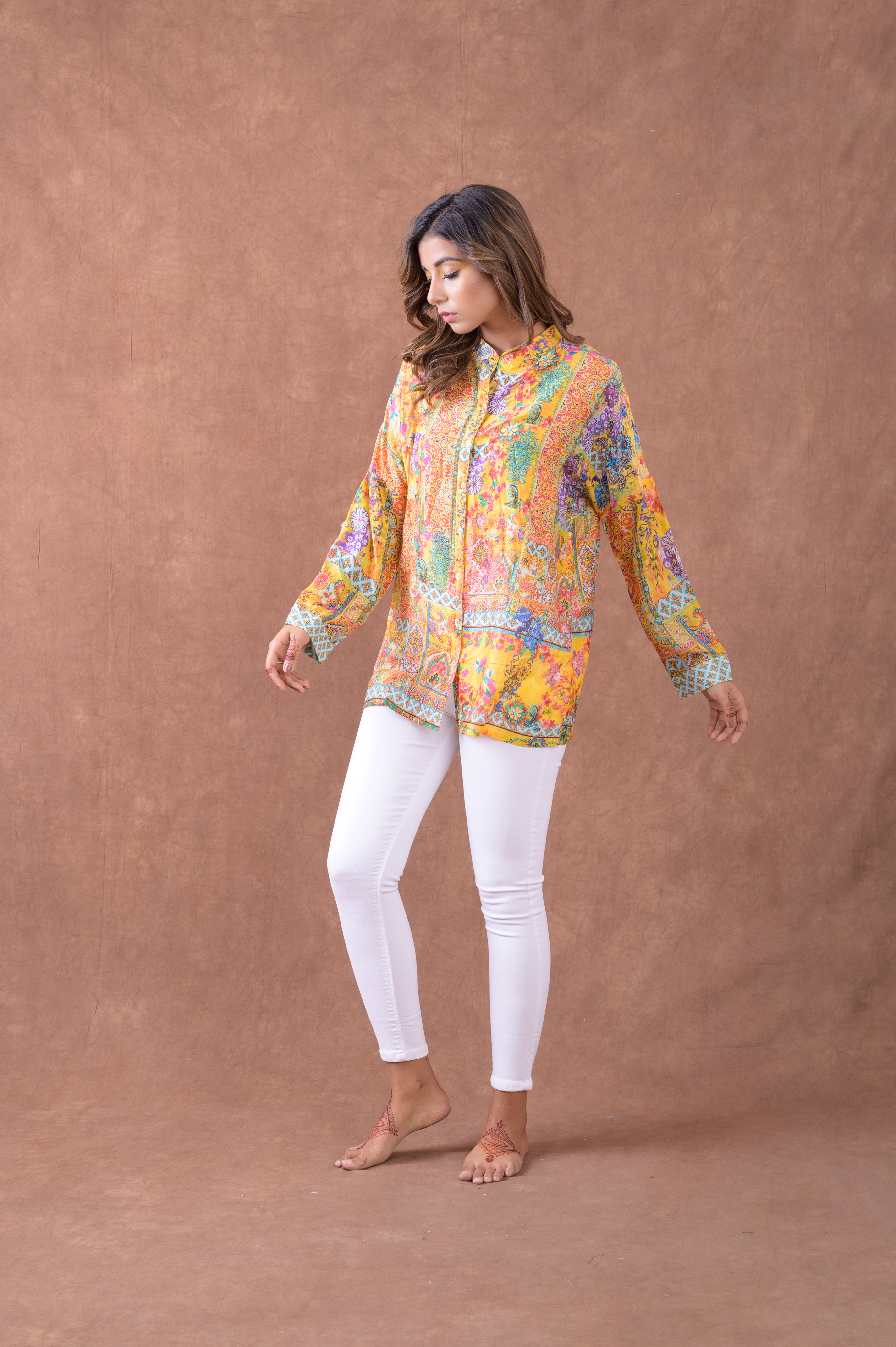 Rhea Silk Collar Shirt