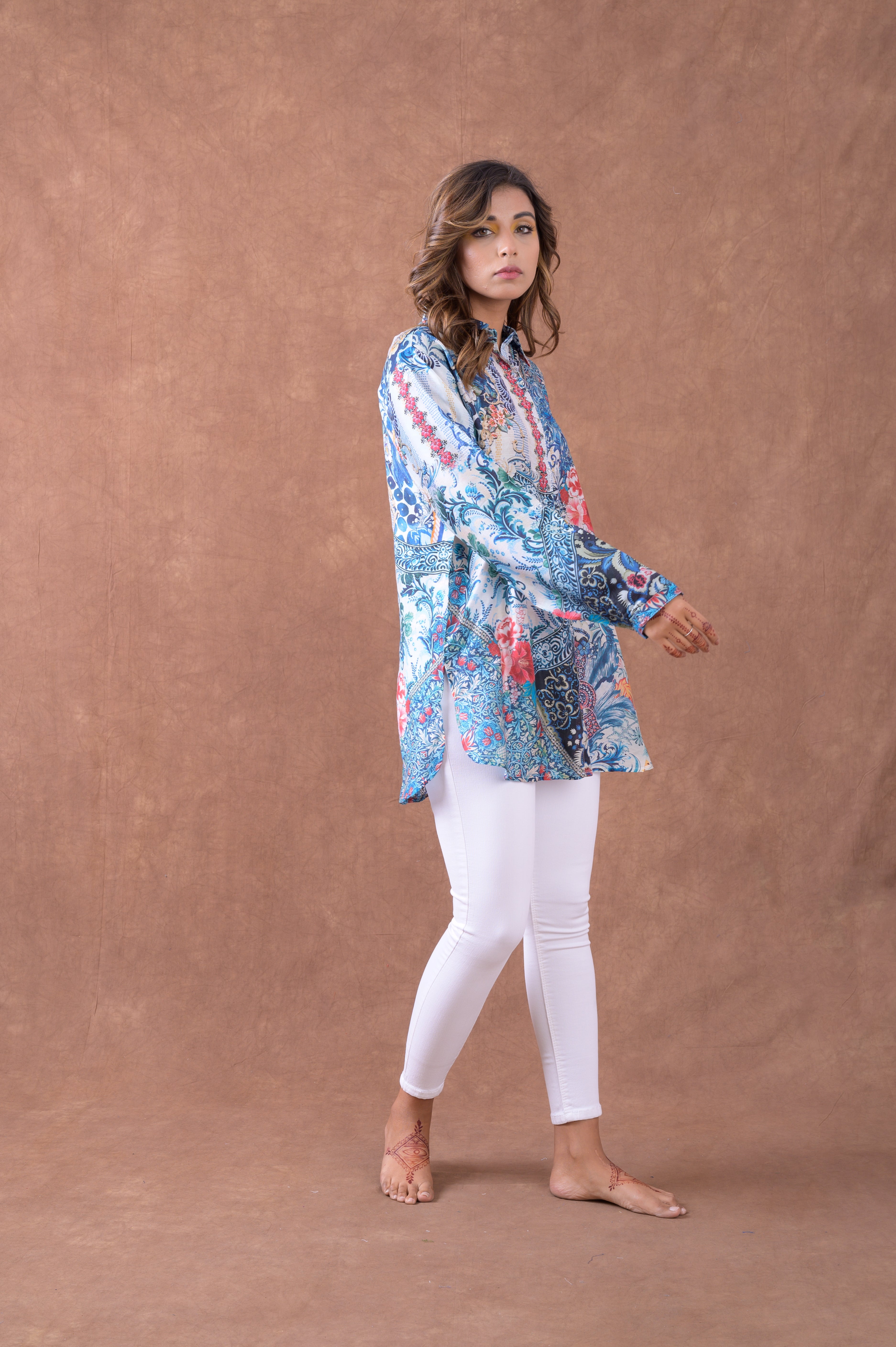 Rhea Silk Collar Shirt