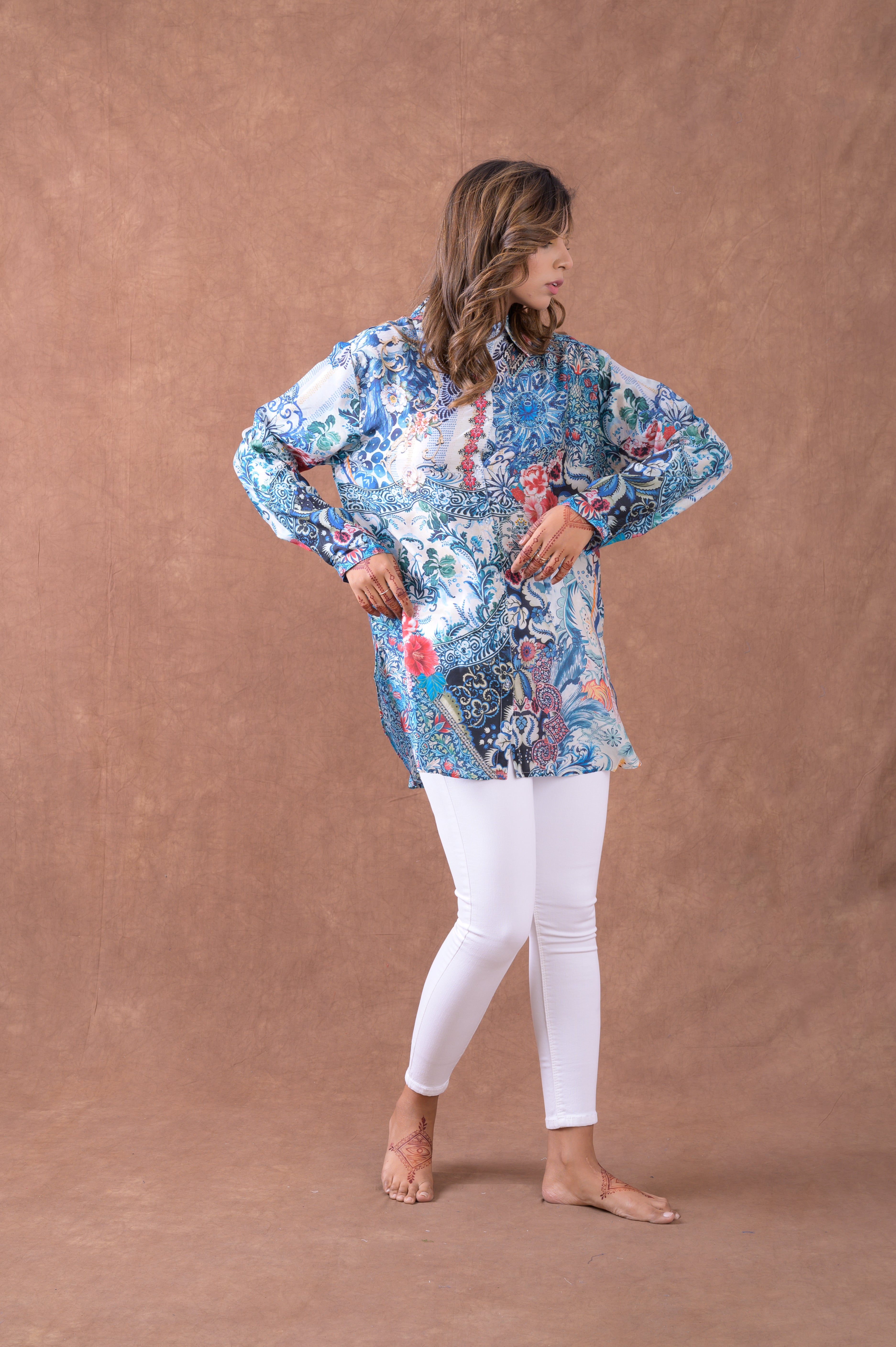 Rhea Silk Collar Shirt