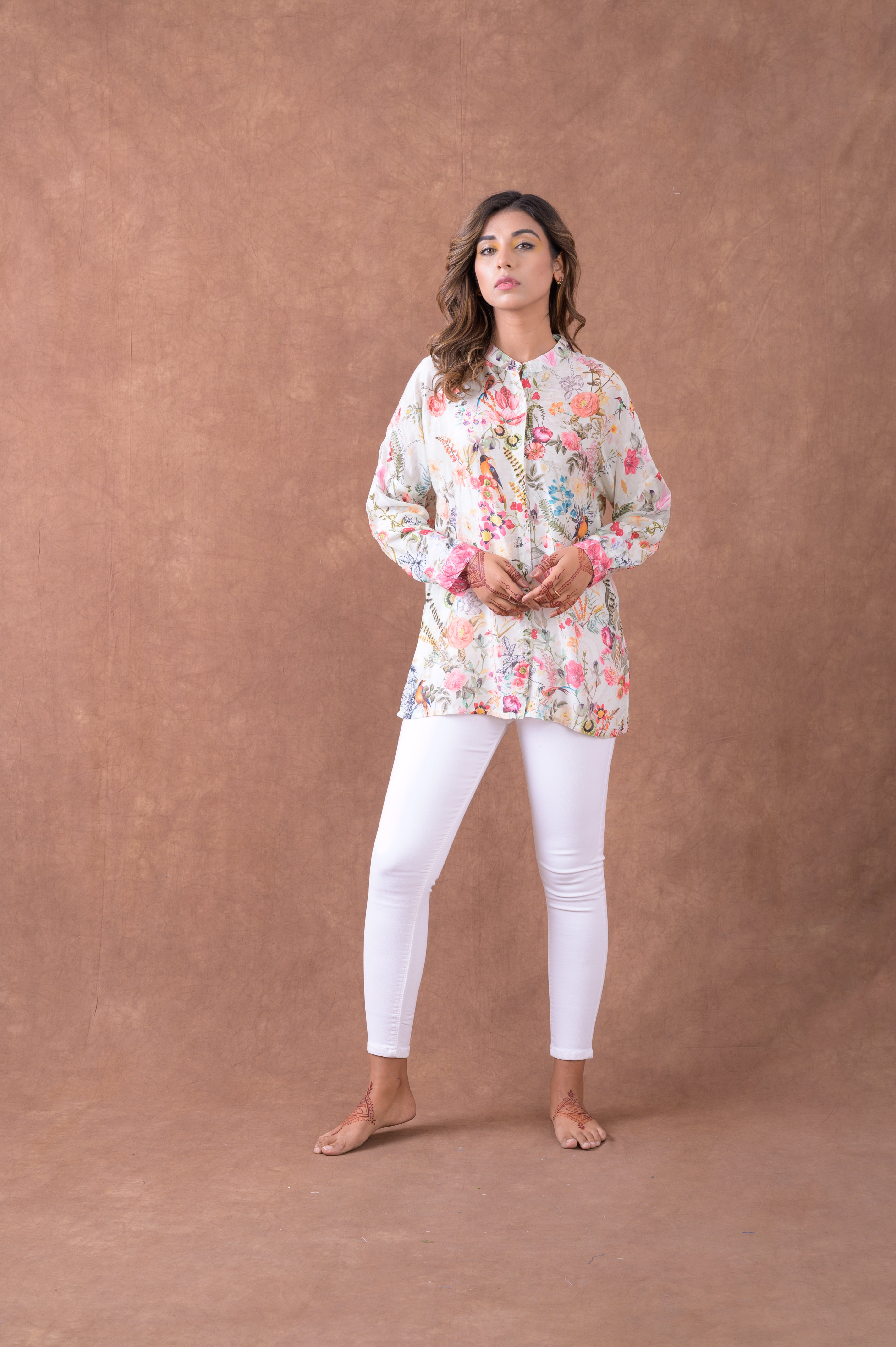 Rhea Silk Collar Shirt