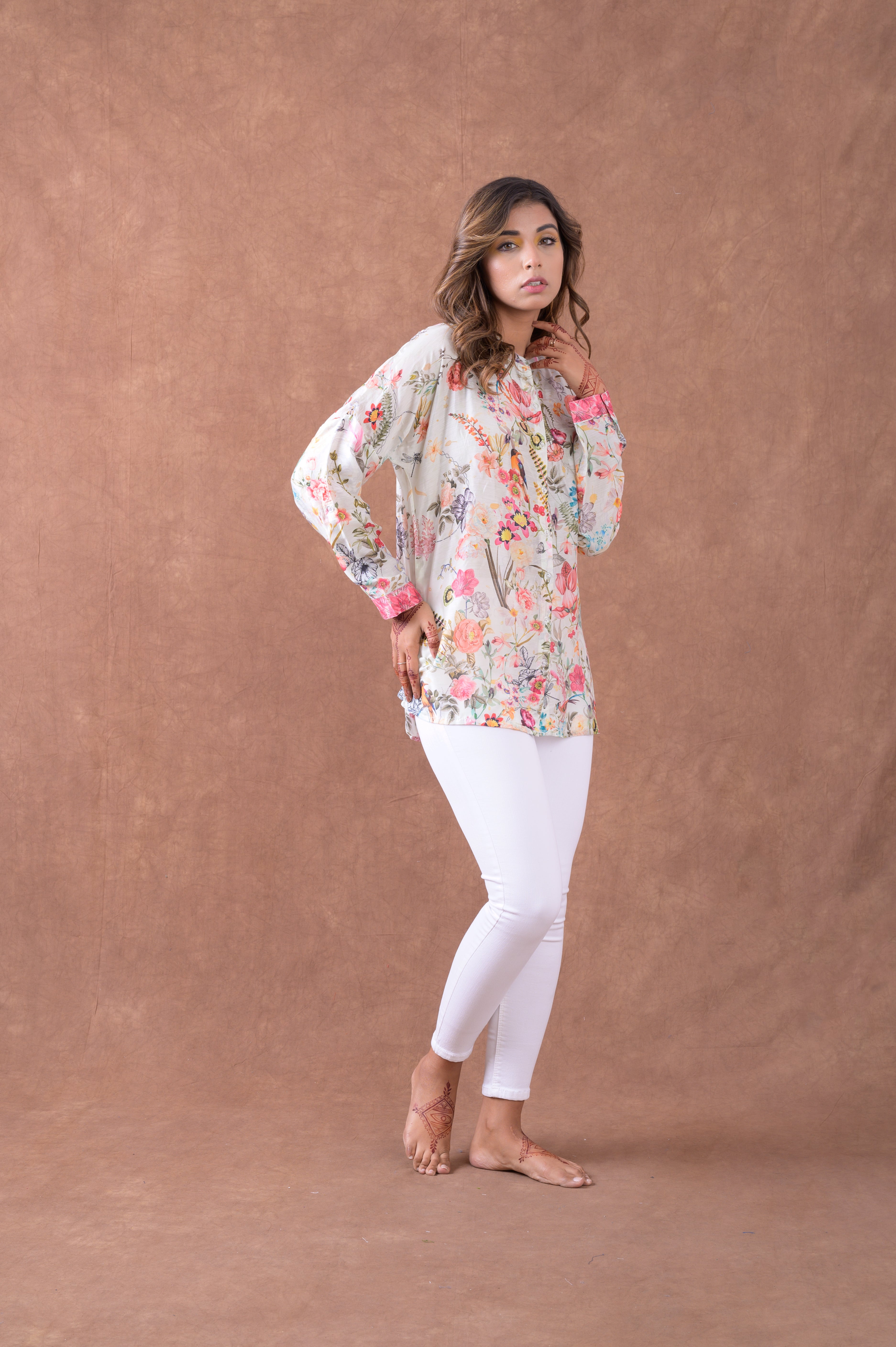 Rhea Silk Collar Shirt