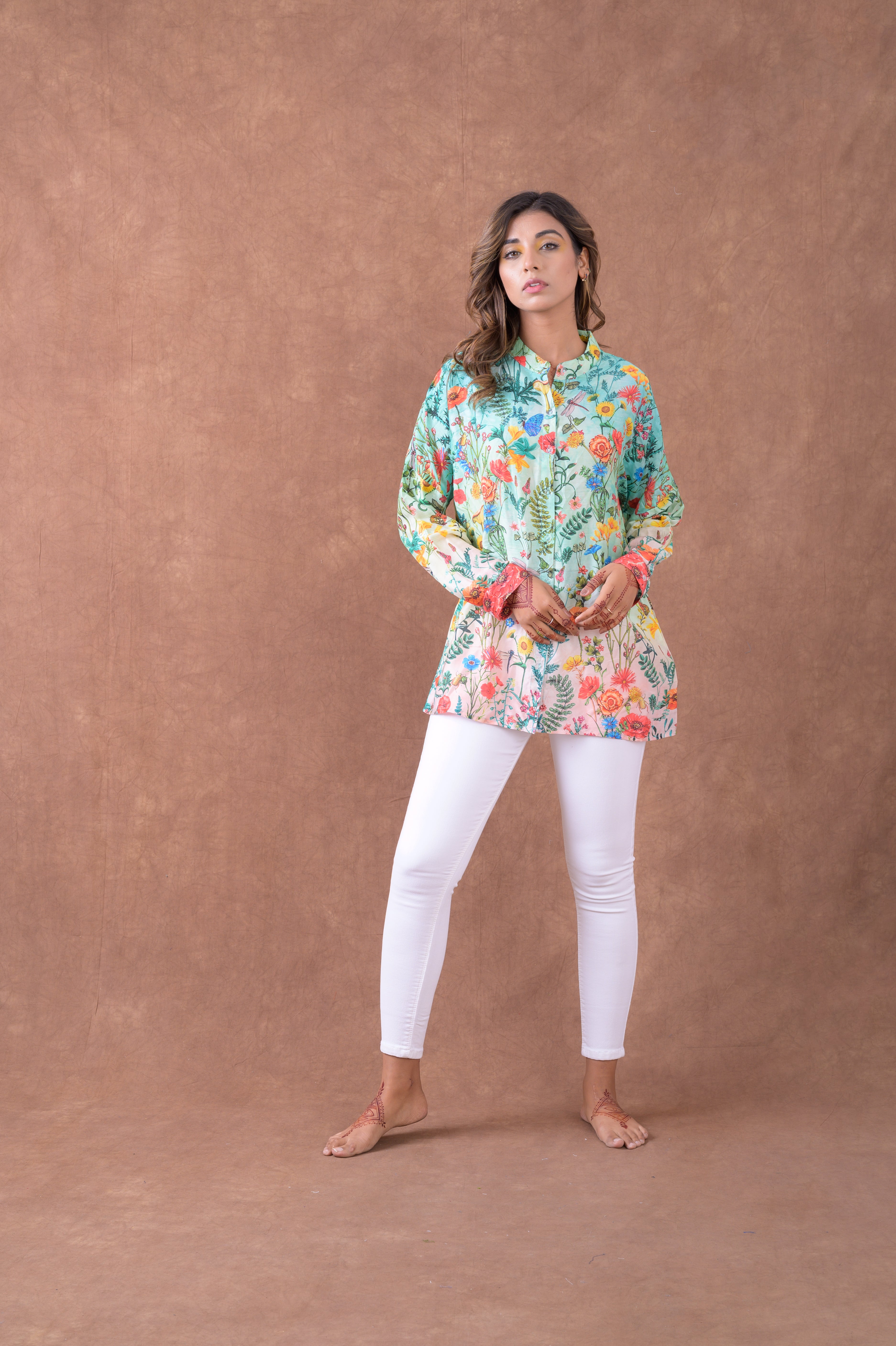 Rhea Silk Collar Shirt