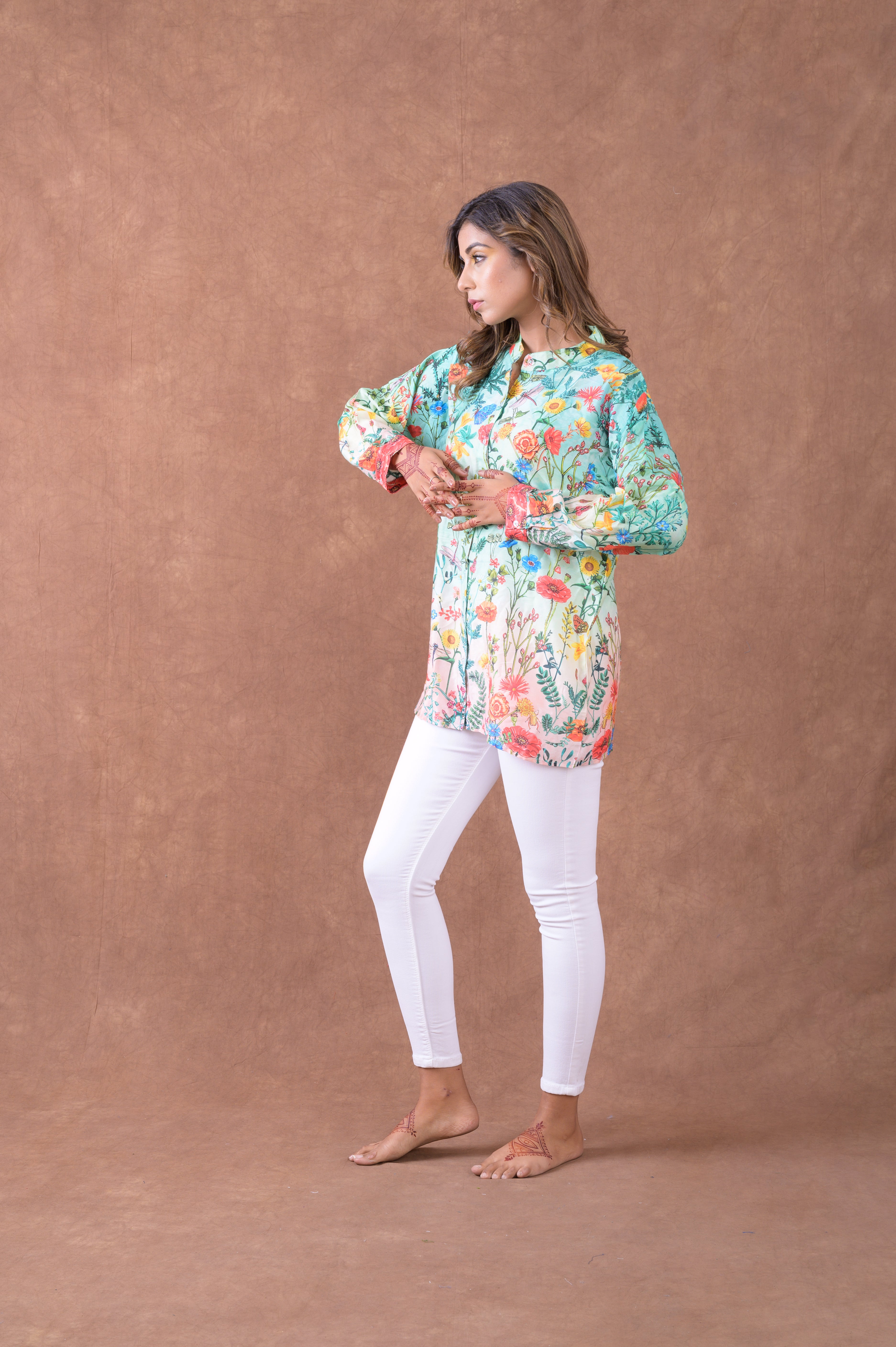 Rhea Silk Collar Shirt