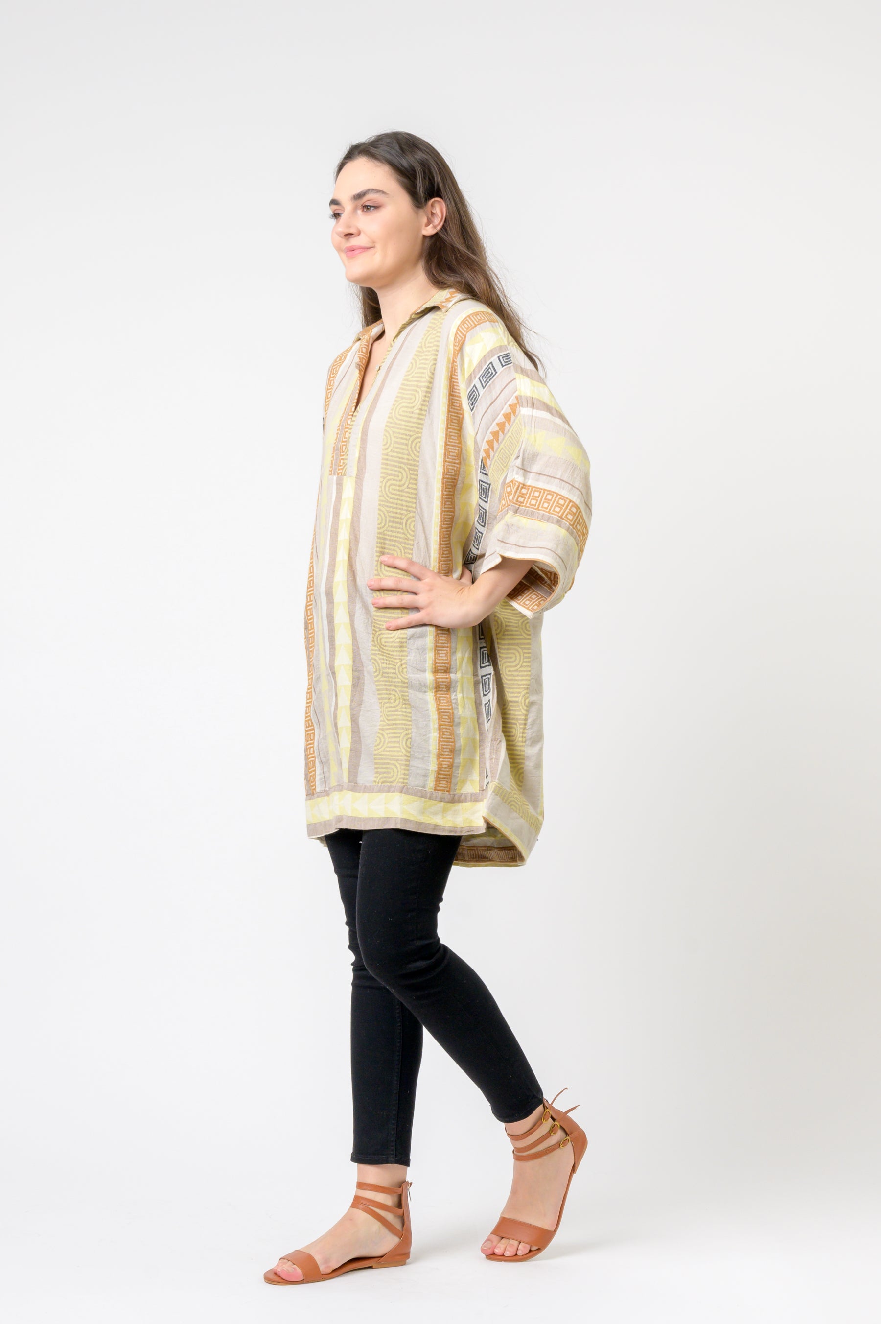 Rhea Colorful Short Kaftan