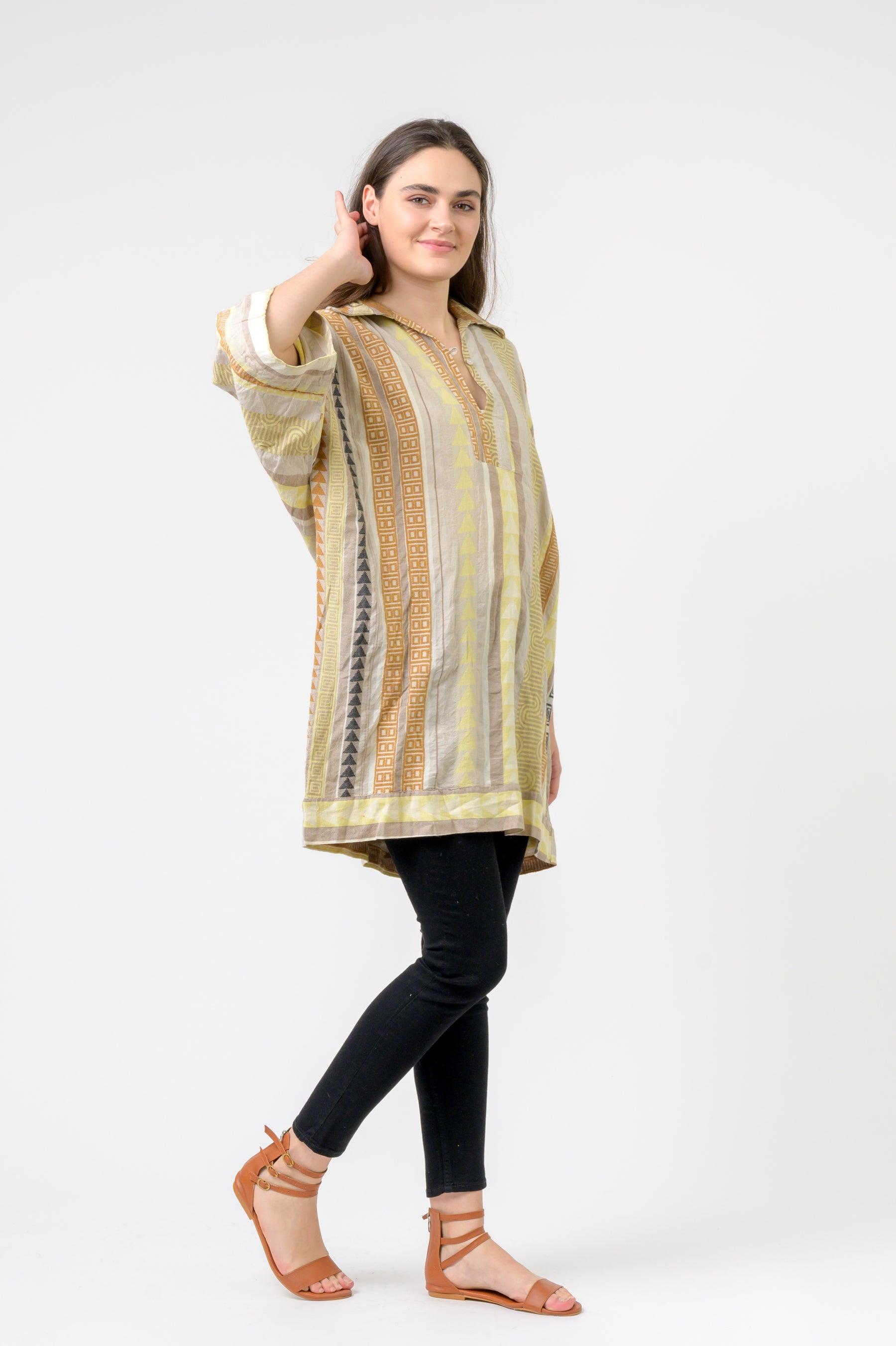 Rhea Colorful Short Kaftan