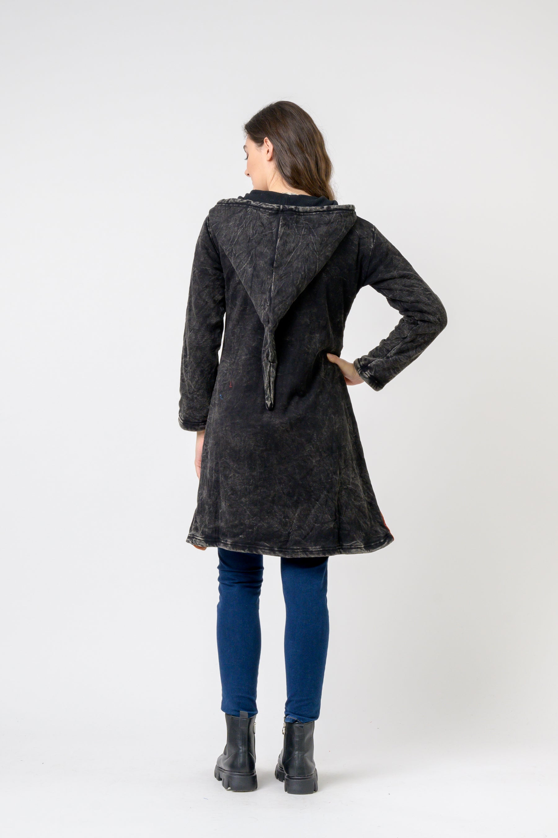 Rhea Patterned Long Sleeve Cotton Top