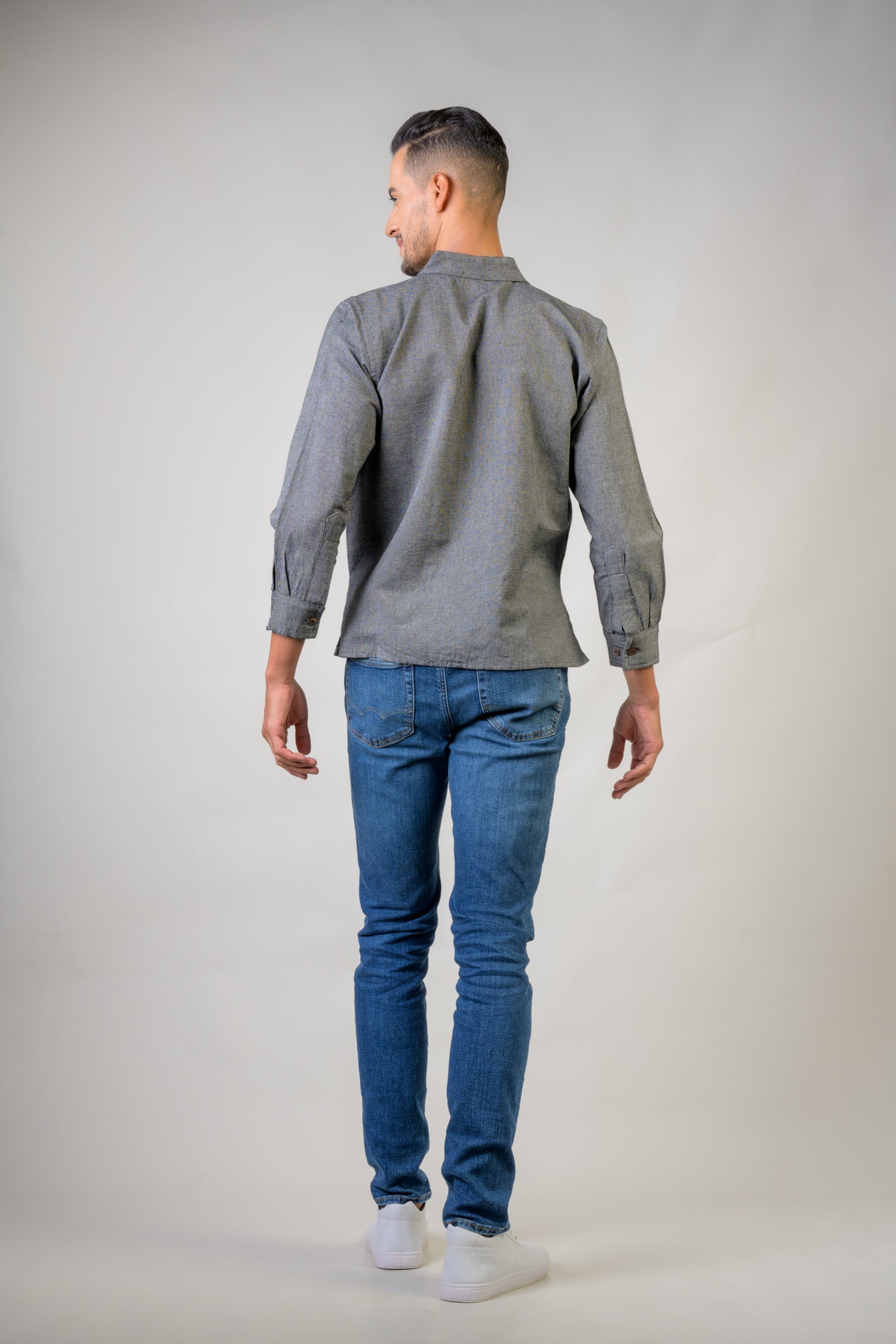 Rhea Cotton Pocket Shirt Grey / 2XLarge