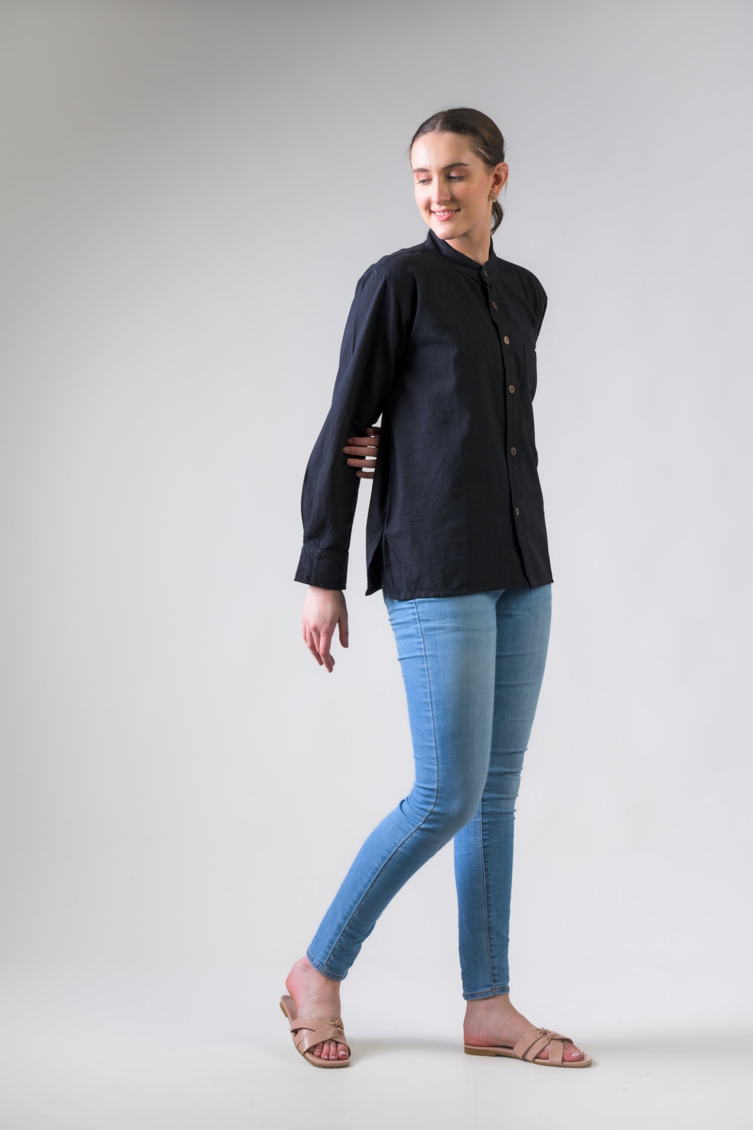 Rhea Cotton Pocket Shirt Jet / XLarge