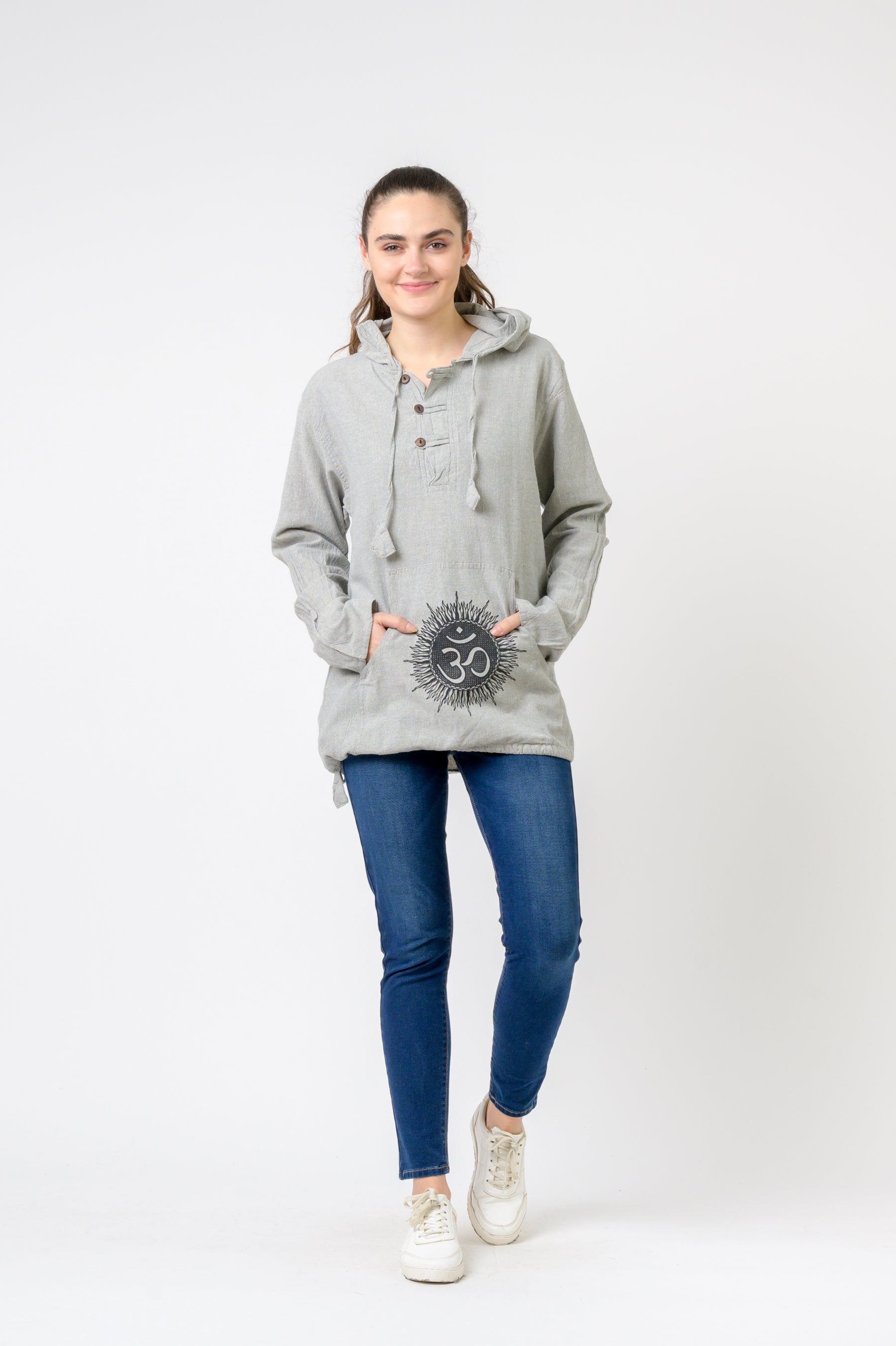 Rhea Om Print Lite Hoodie