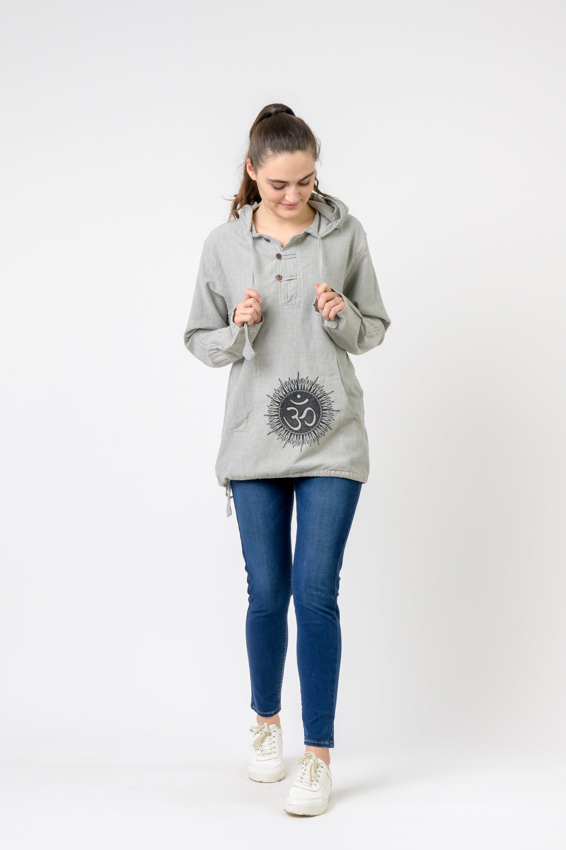 Rhea Om Print Lite Hoodie
