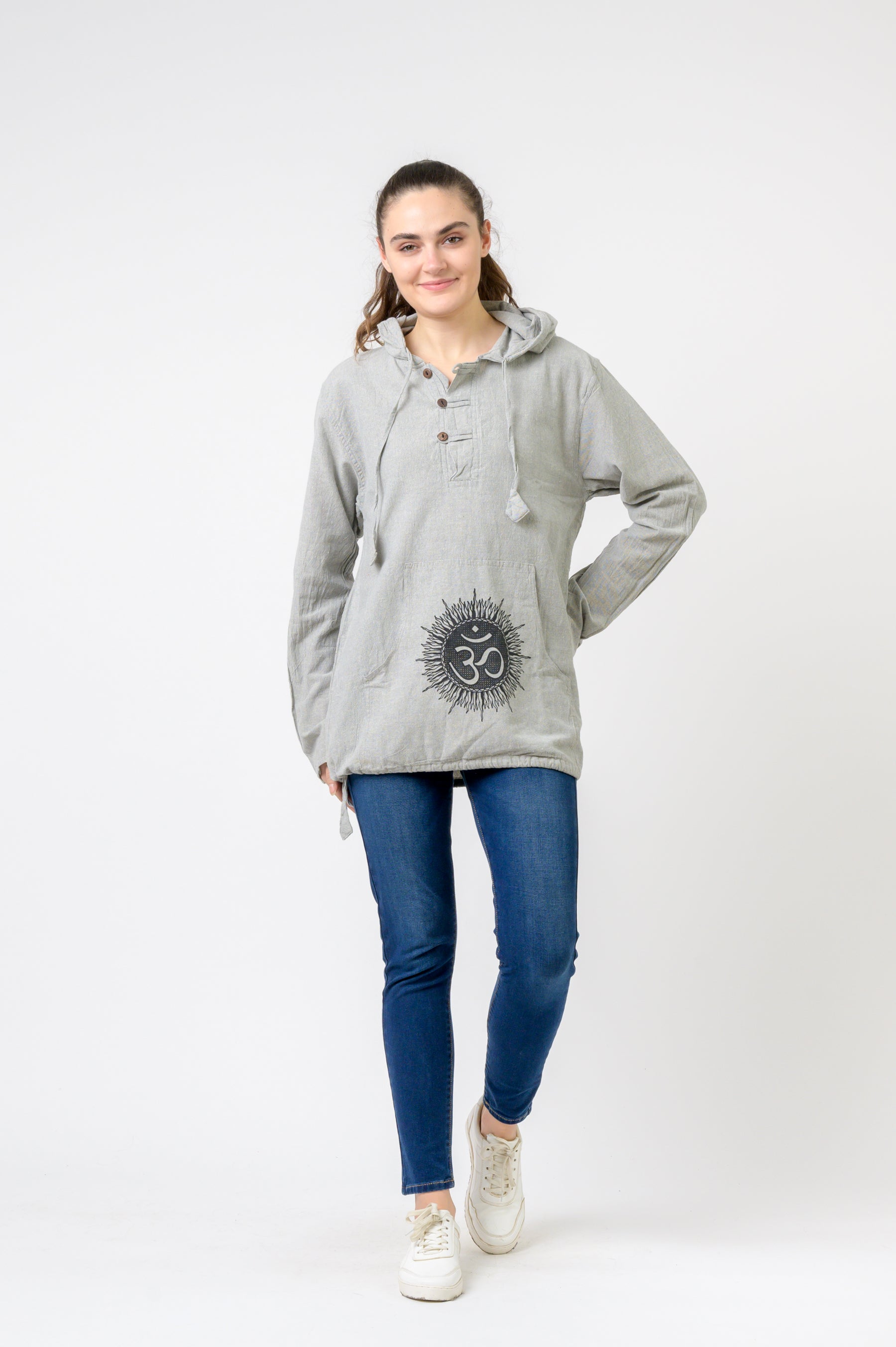 Rhea Om Print Lite Hoodie