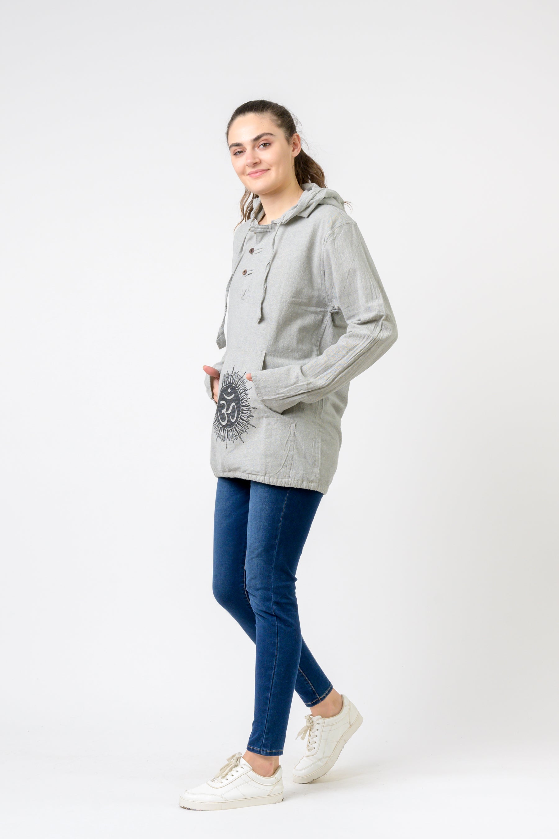 Rhea Om Print Lite Hoodie