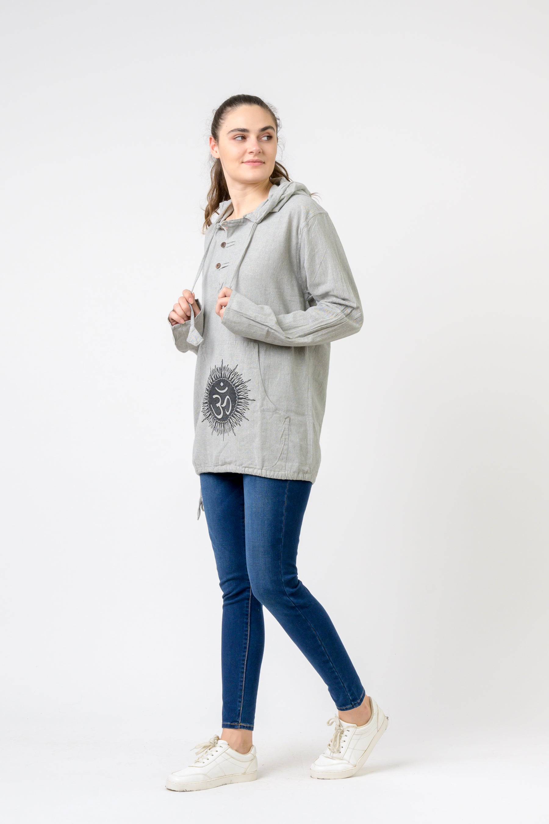 Rhea Om Print Lite Hoodie