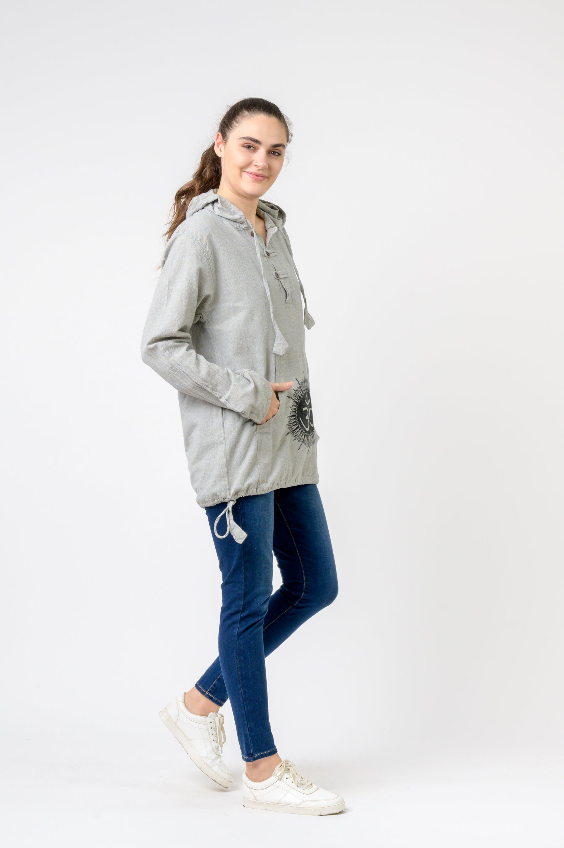 Rhea Om Print Lite Hoodie