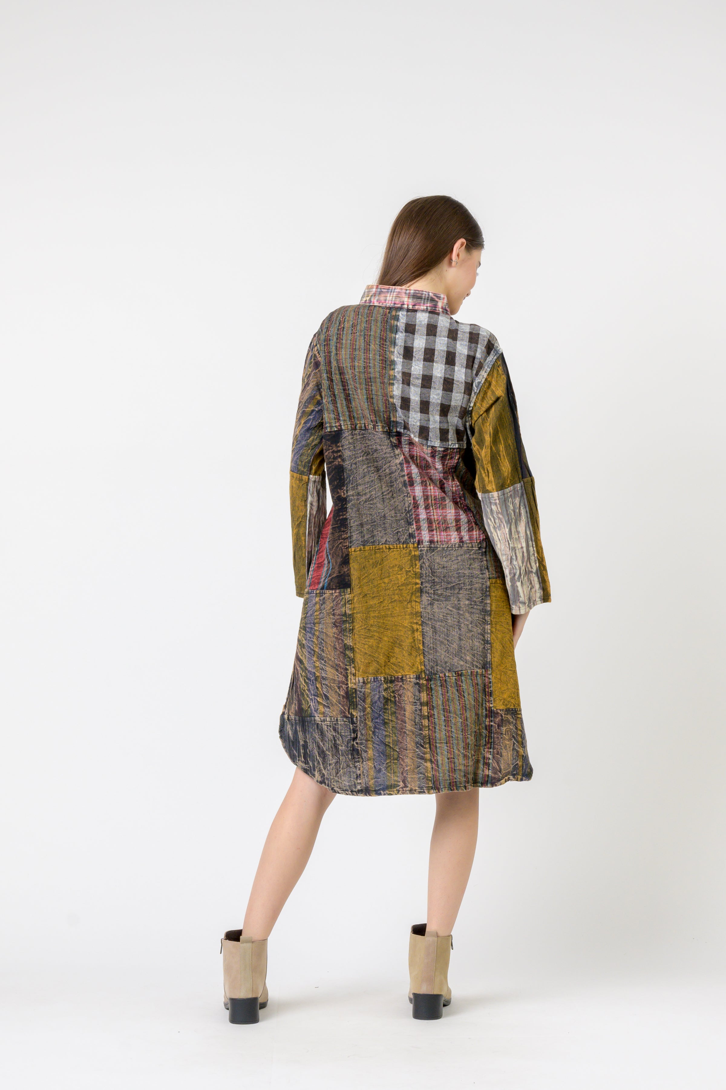 Rhea Mandarin Collar Cotton Casual Wear