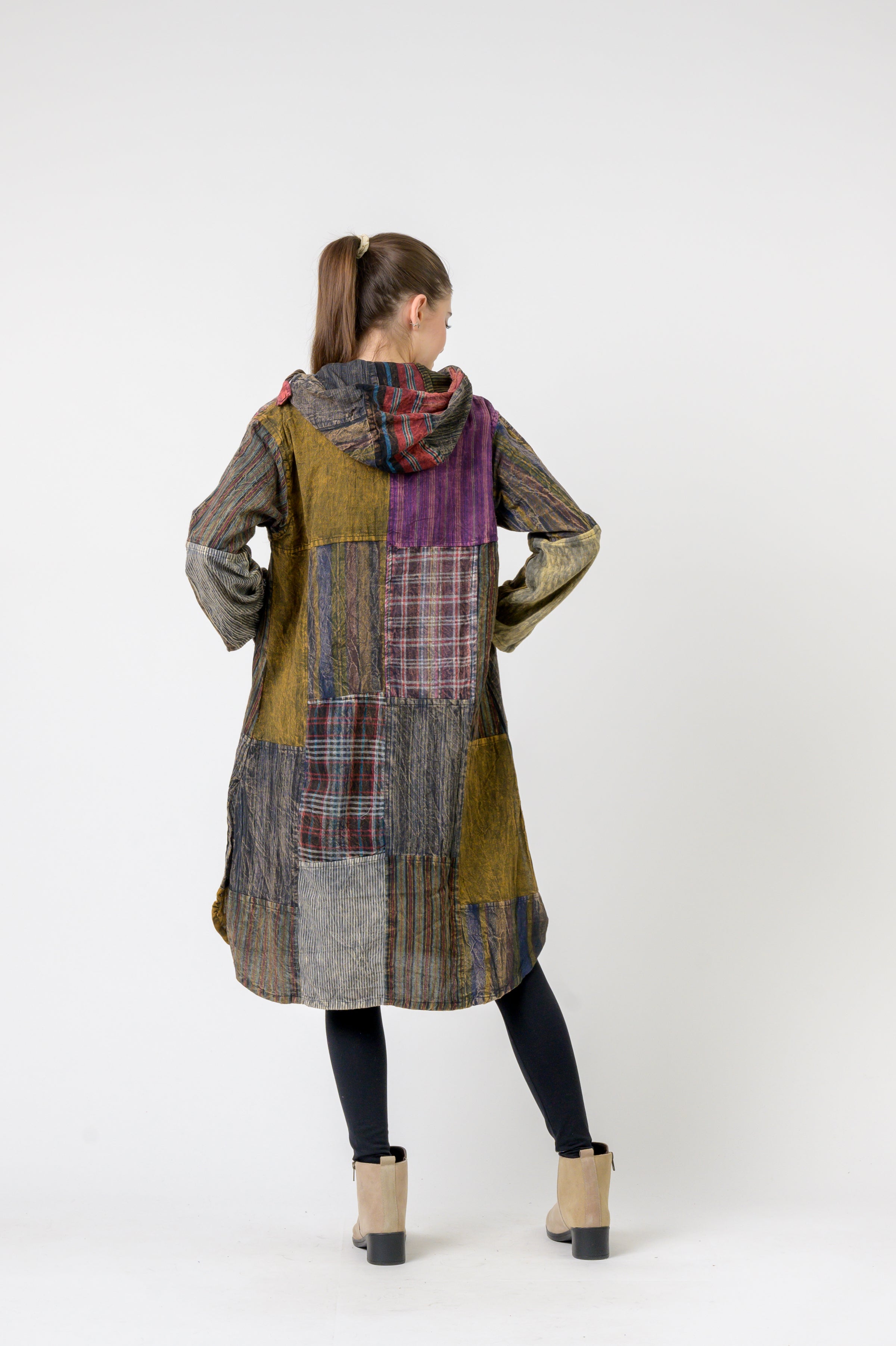 Rhea Hooded Cotton Full Sleeve Long Shirt