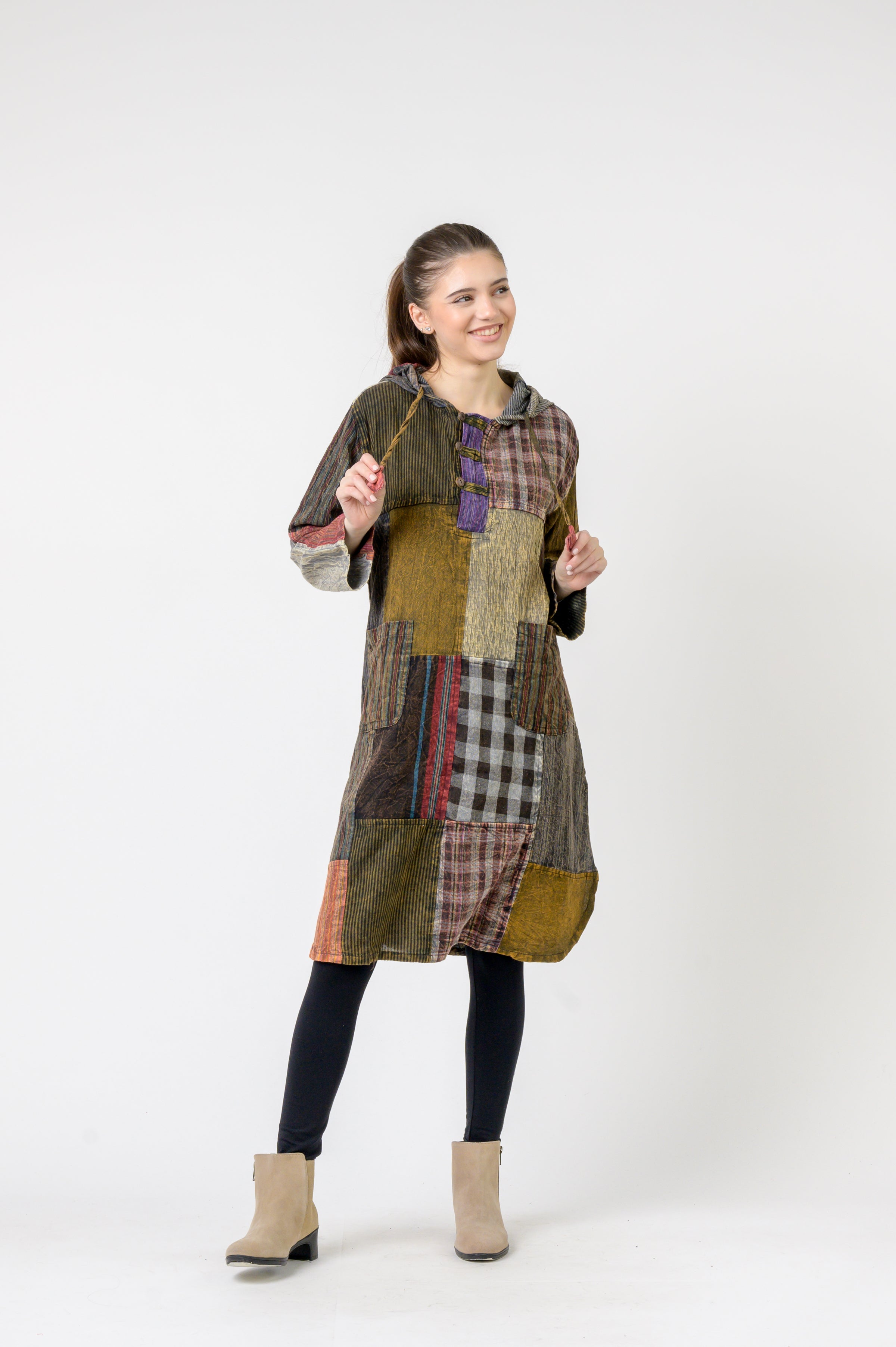 Rhea Hooded Cotton Full Sleeve Casual Wear