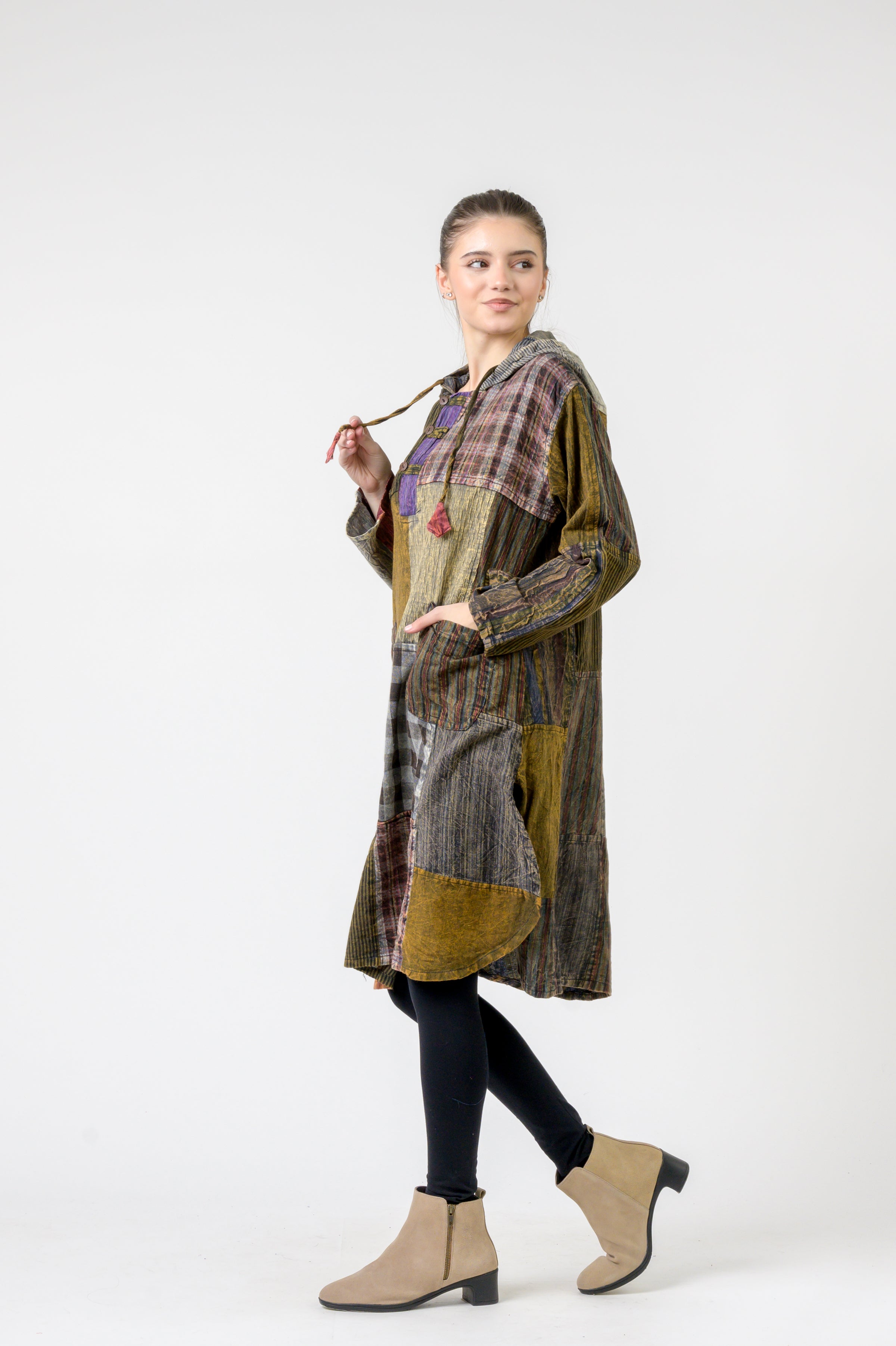 Rhea Hooded Cotton Full Sleeve Casual Wear