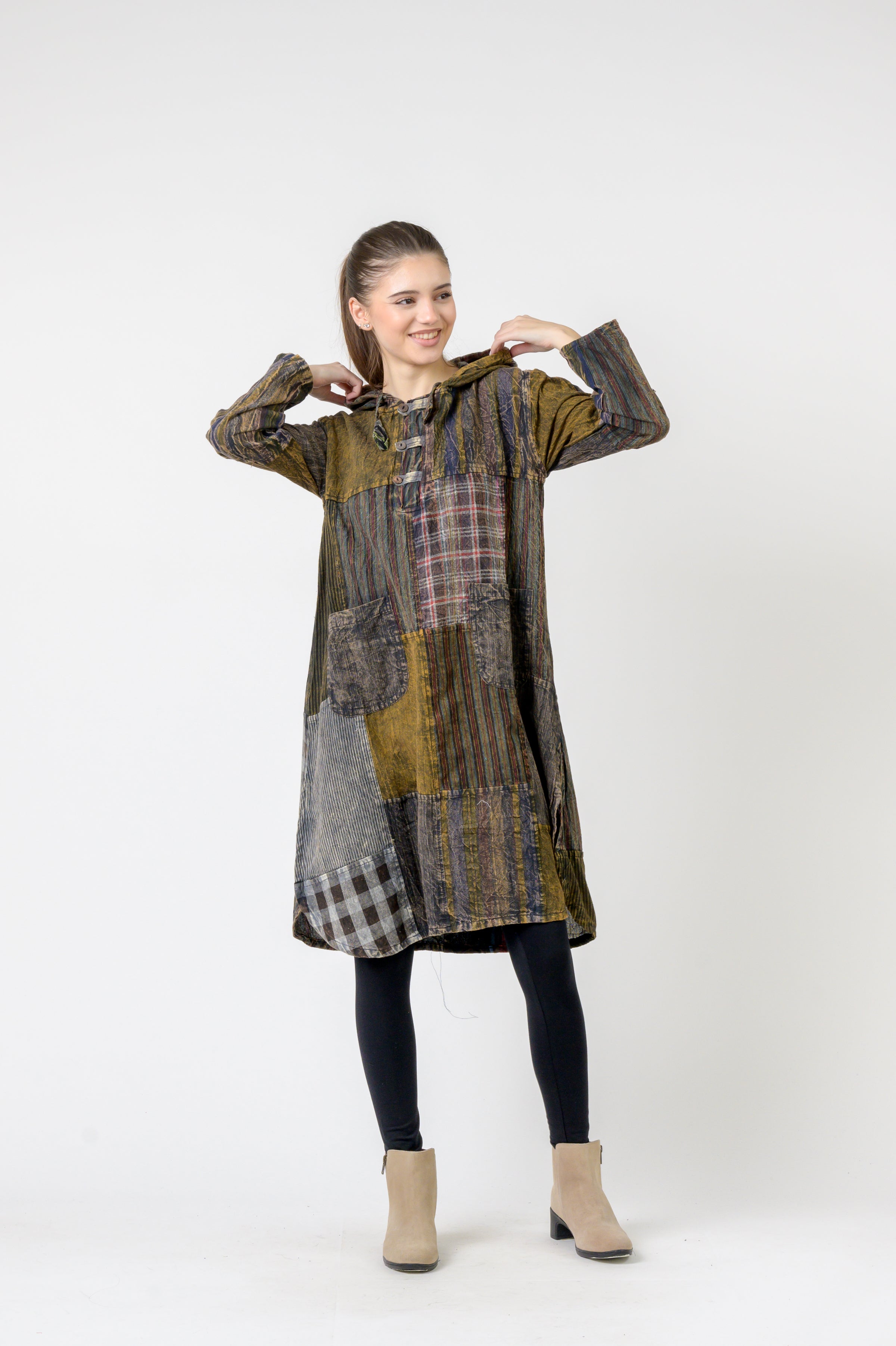 Rhea Hooded Cotton Full Sleeve Casual Wear