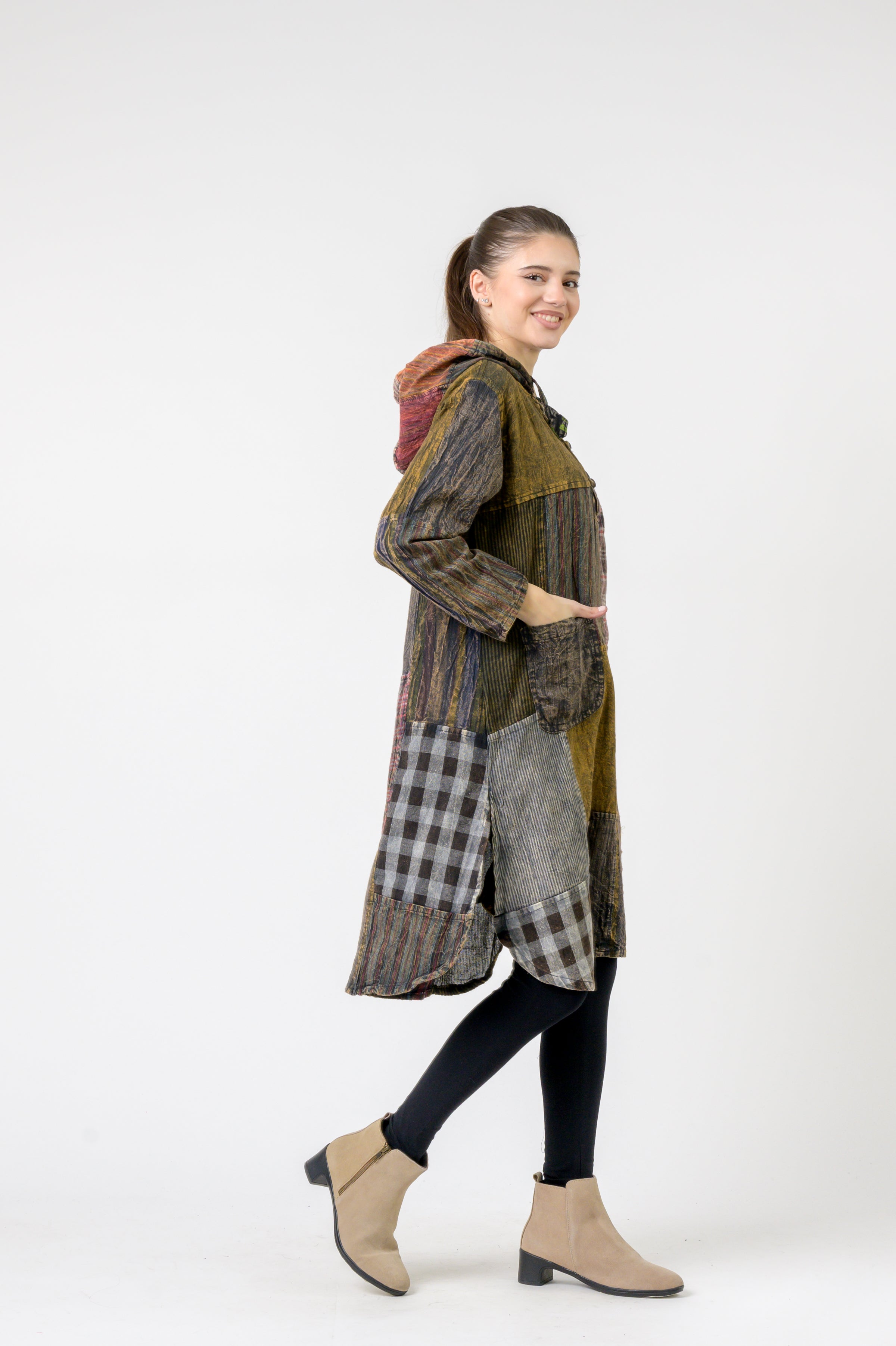 Rhea Hooded Cotton Full Sleeve Casual Wear