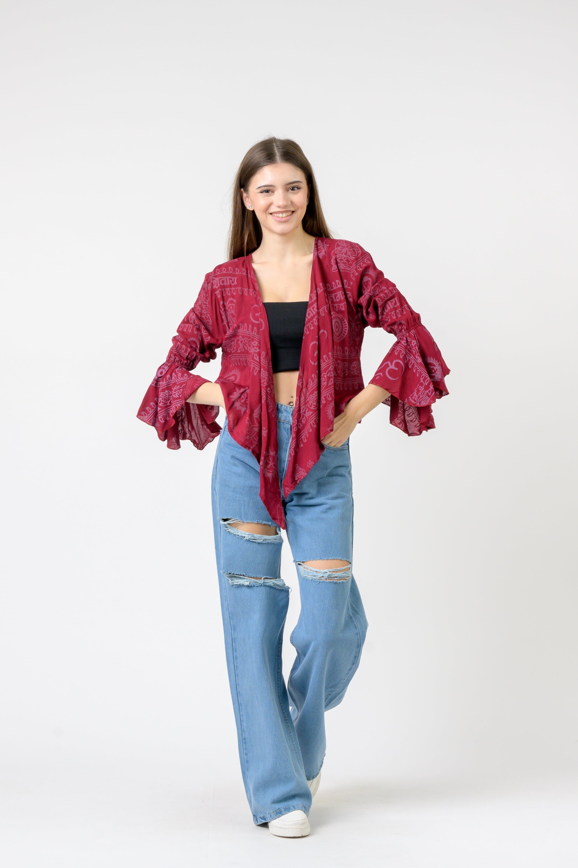 Rhea Flowing Long Sleeve Top