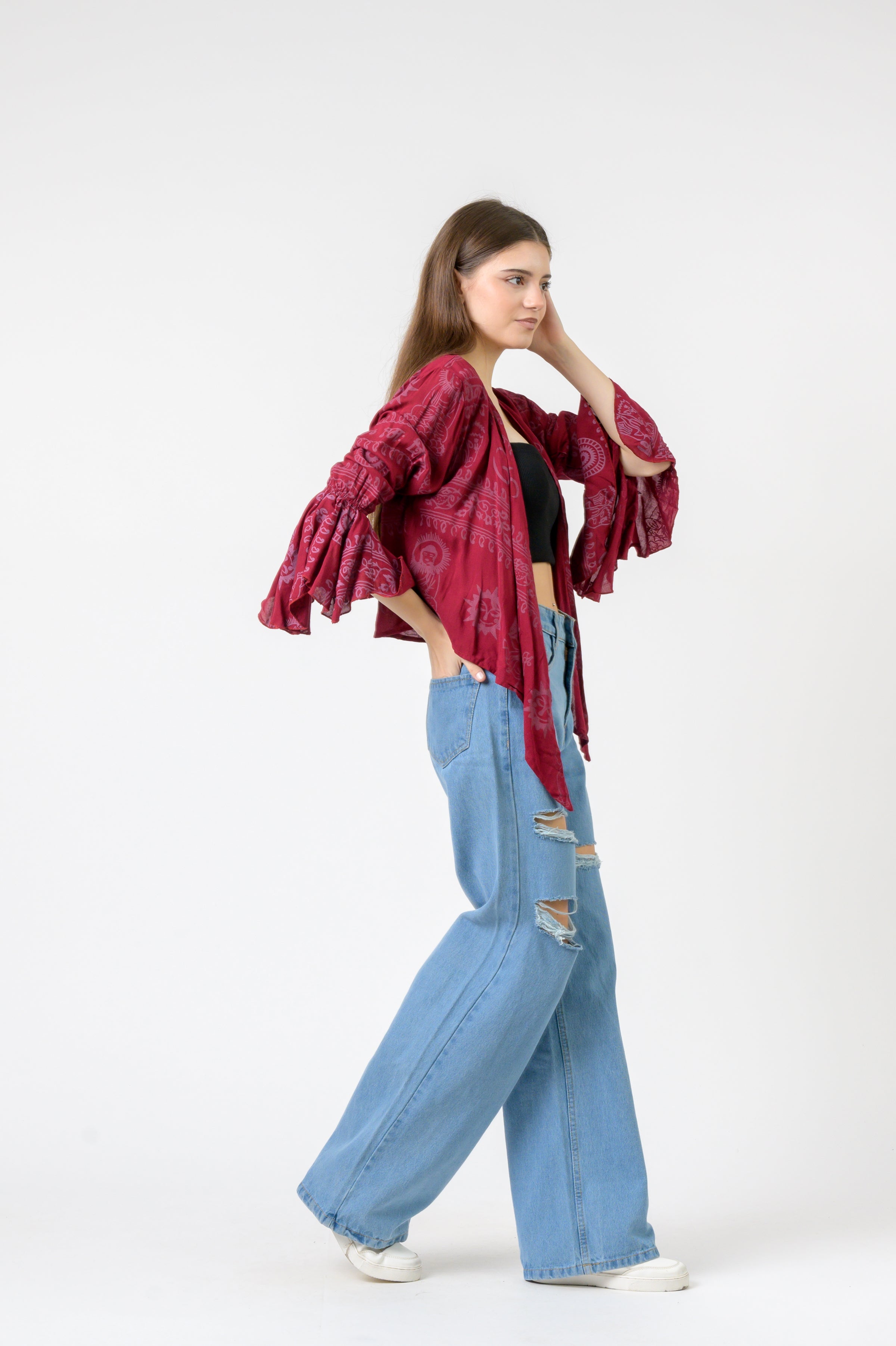 Rhea Flowing Long Sleeve Top