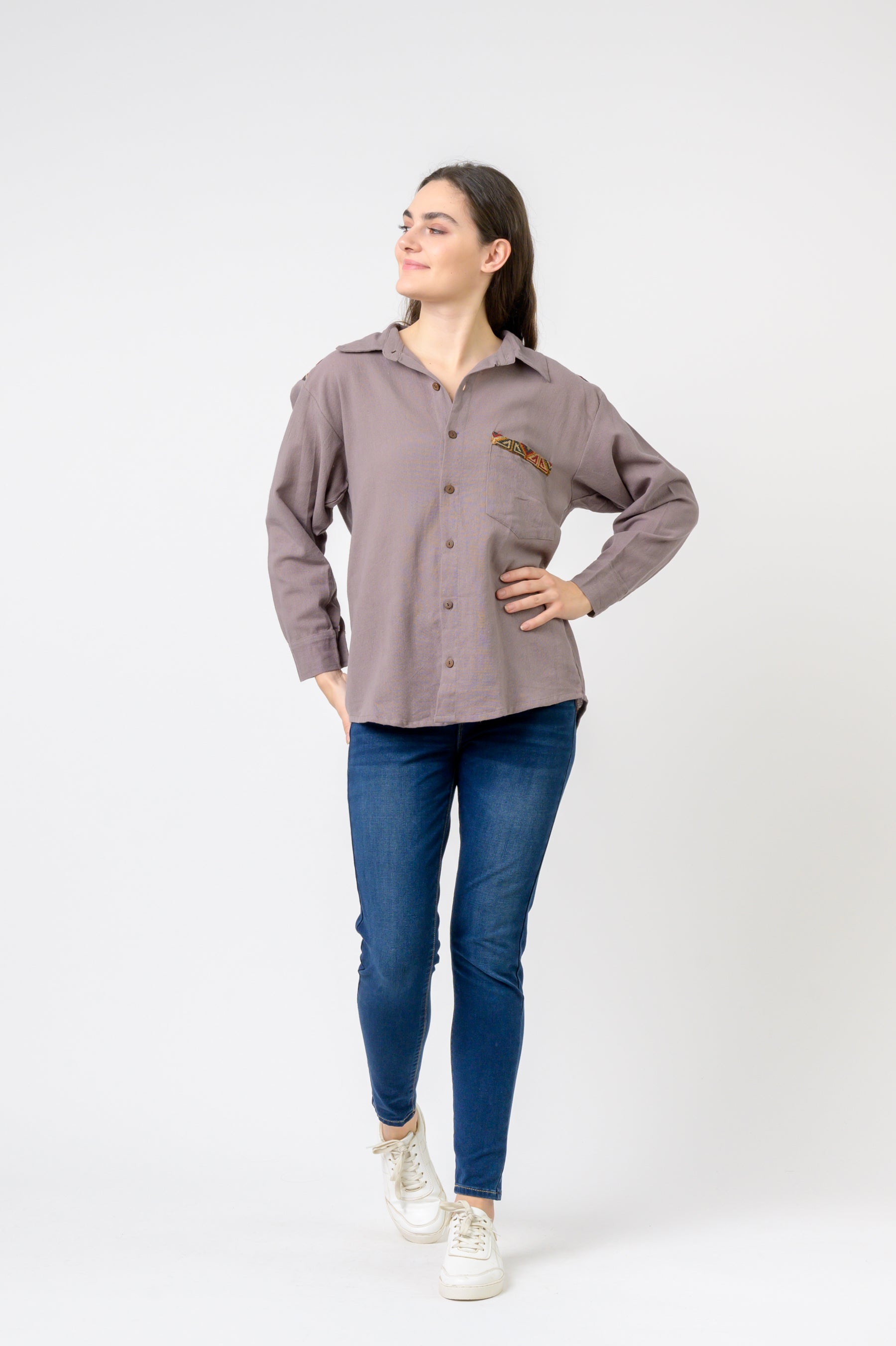 Rhea Collar and Pocket Shirt