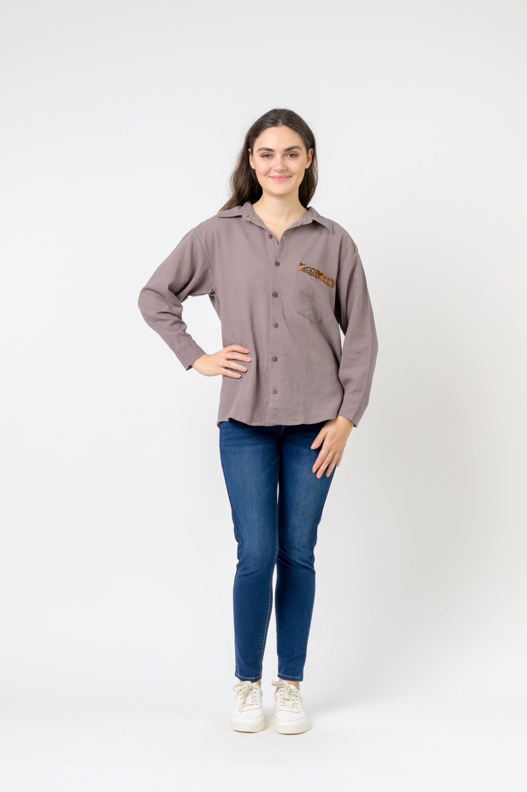 Rhea Collar and Pocket Shirt