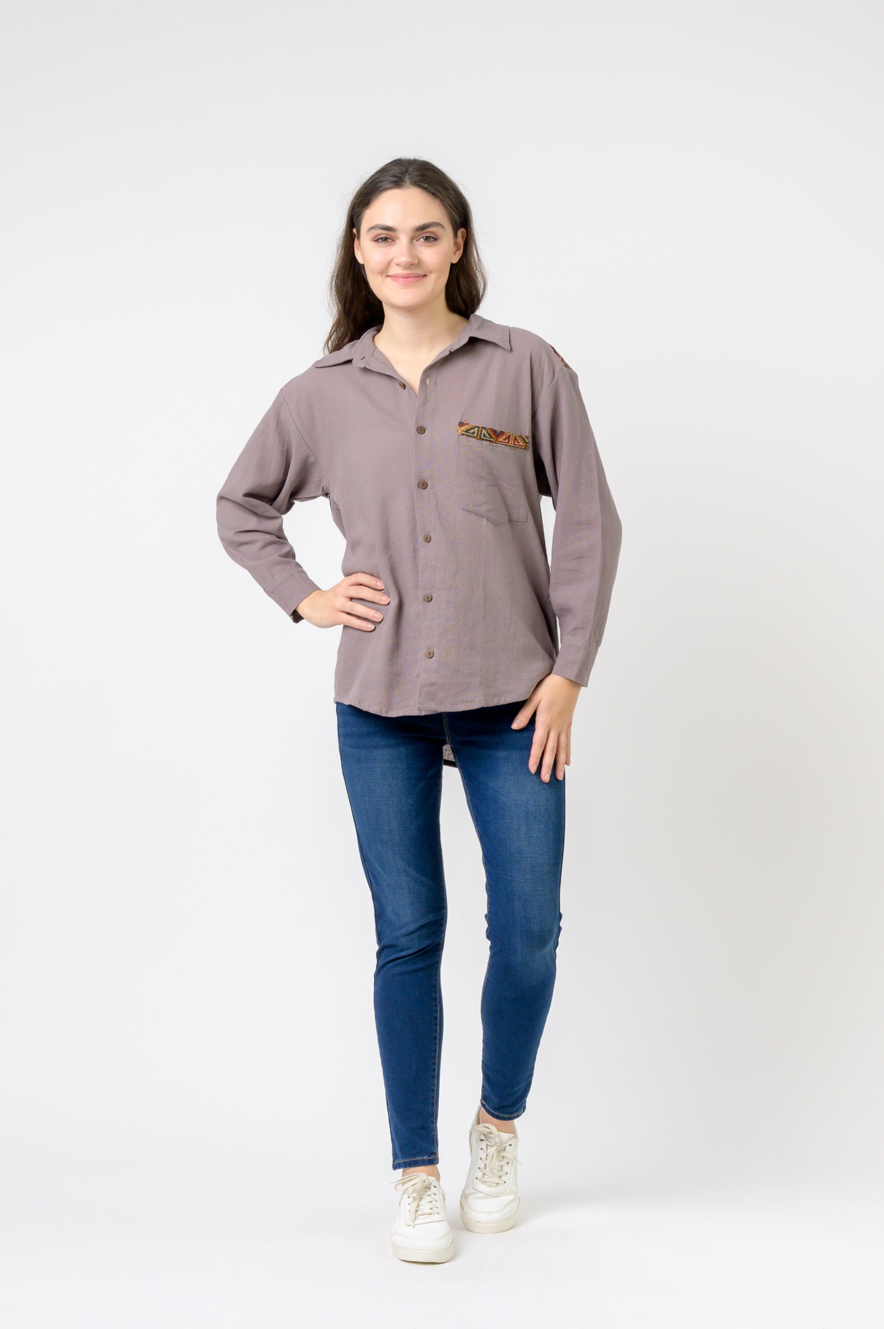 Rhea Collar and Pocket Shirt