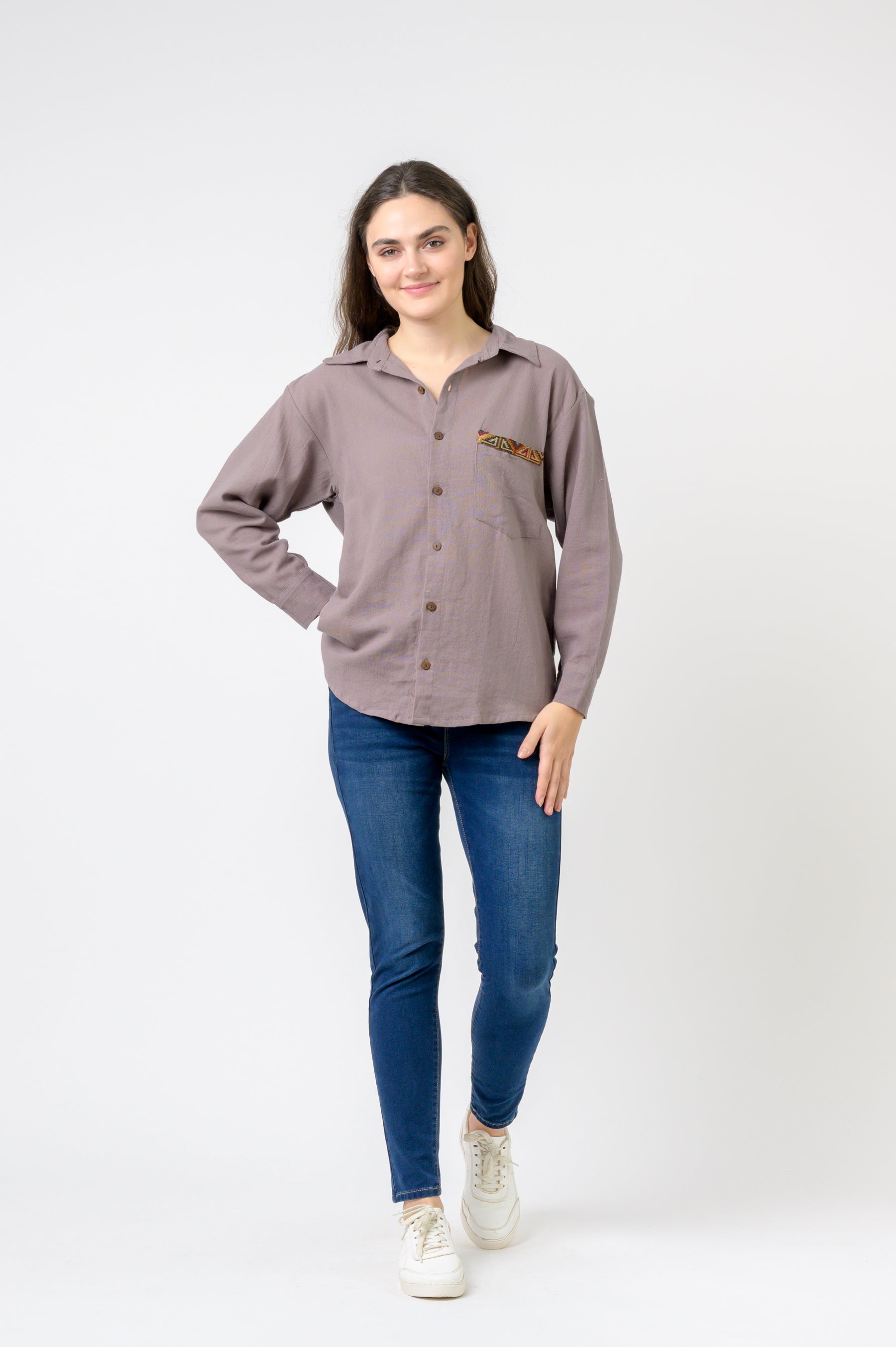 Rhea Collar and Pocket Shirt