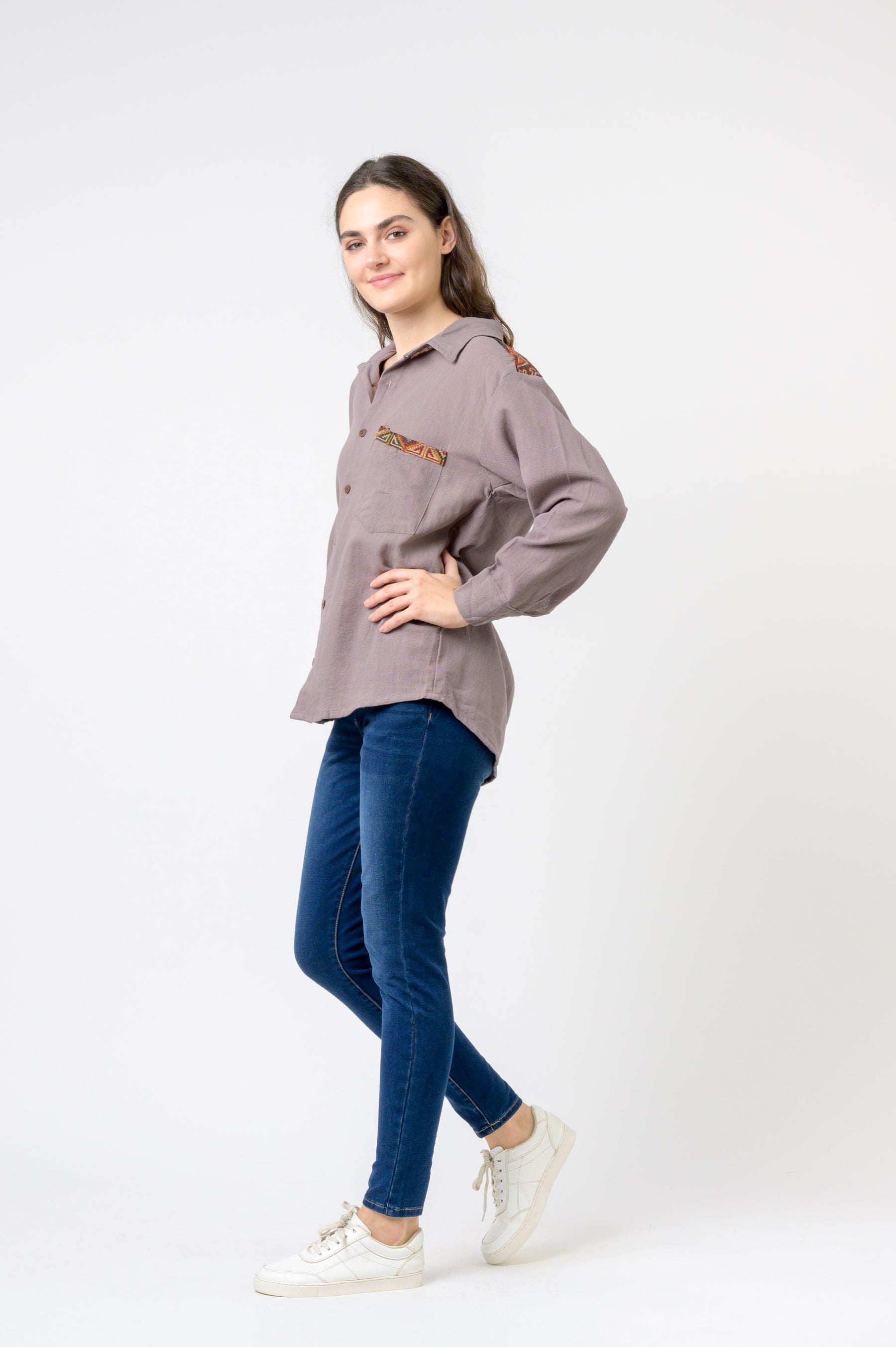 Rhea Collar and Pocket Shirt