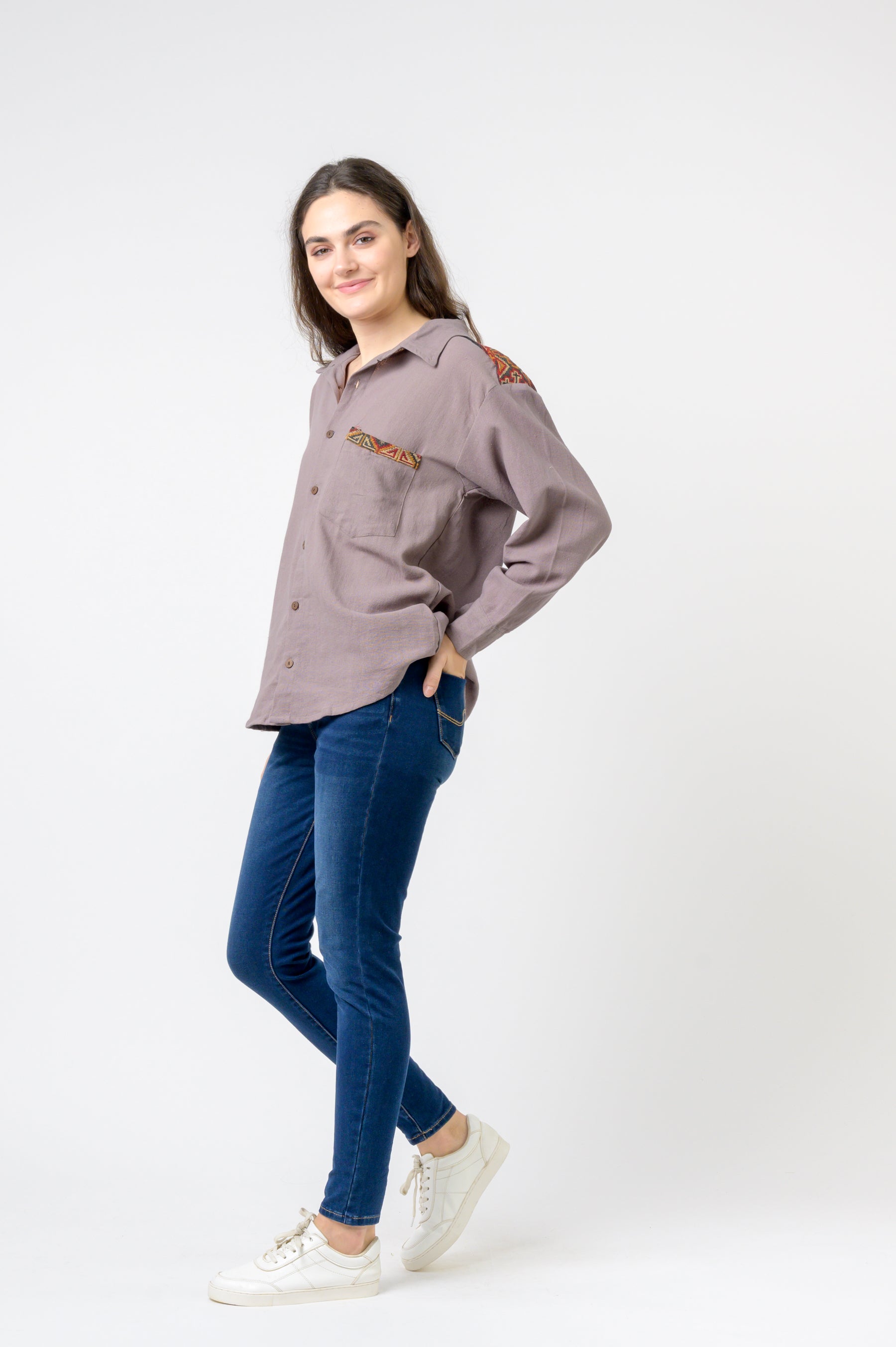 Rhea Collar and Pocket Shirt