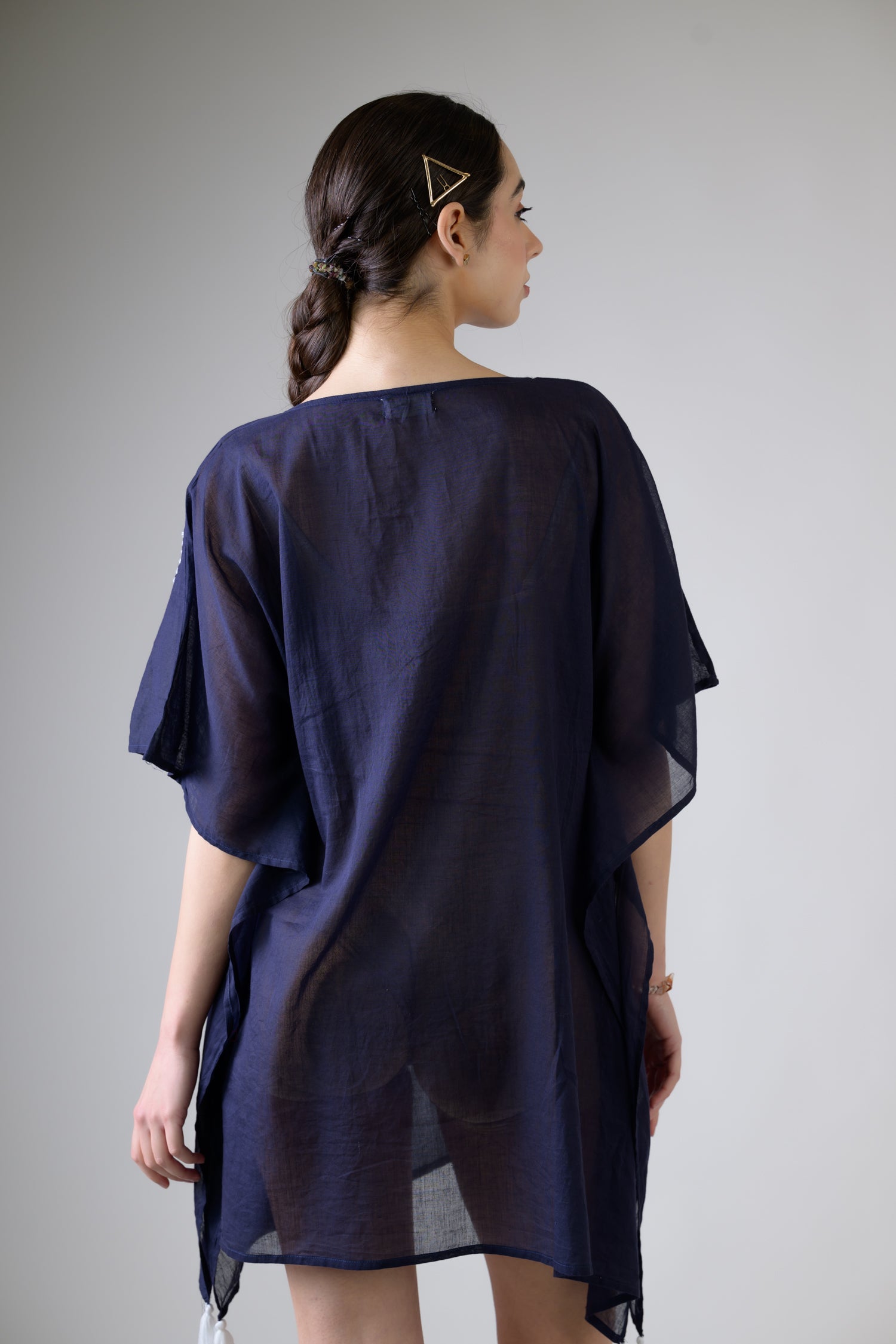 Laurels Embroidered Short Kaftan