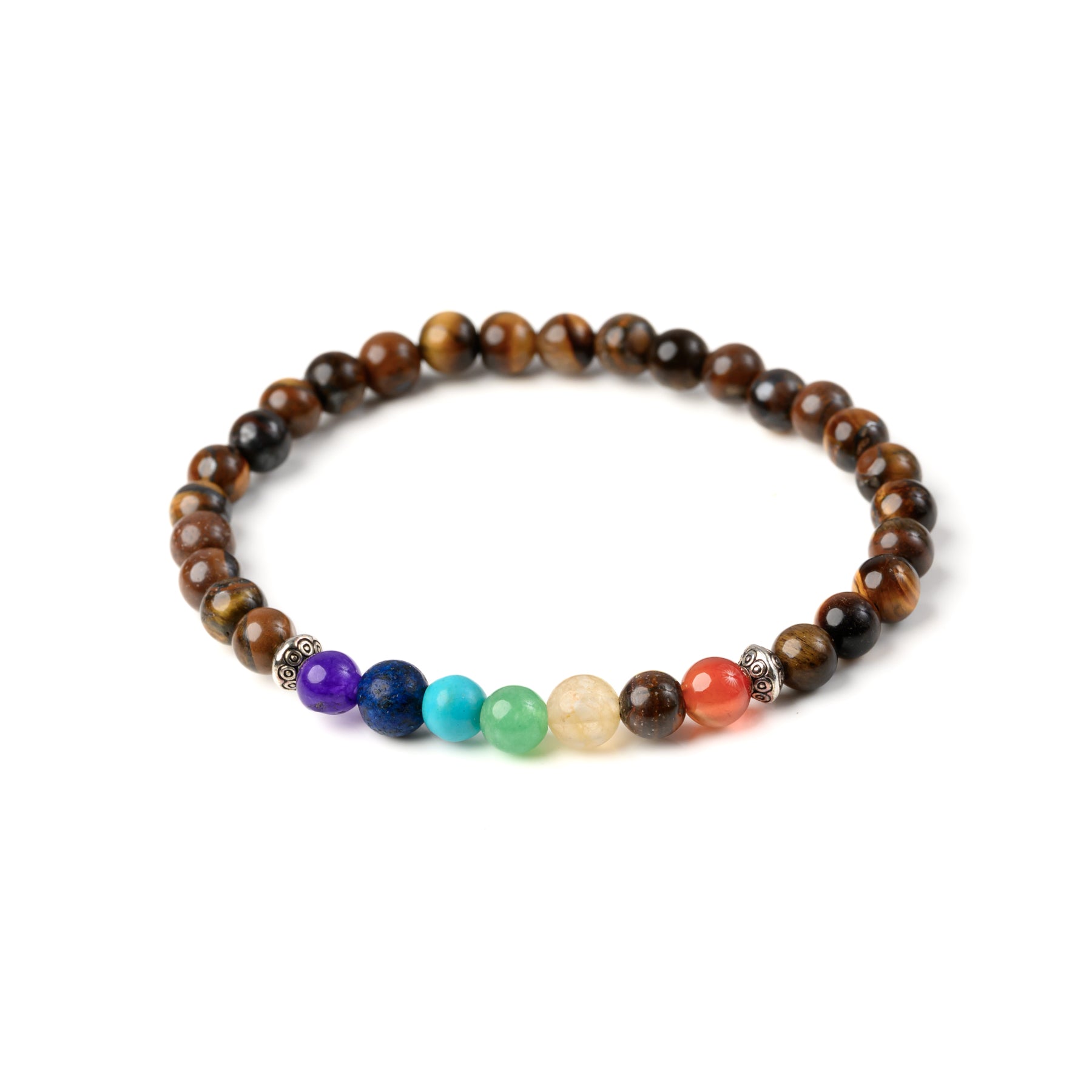 7 Chakras Tiger Eye Bracelet