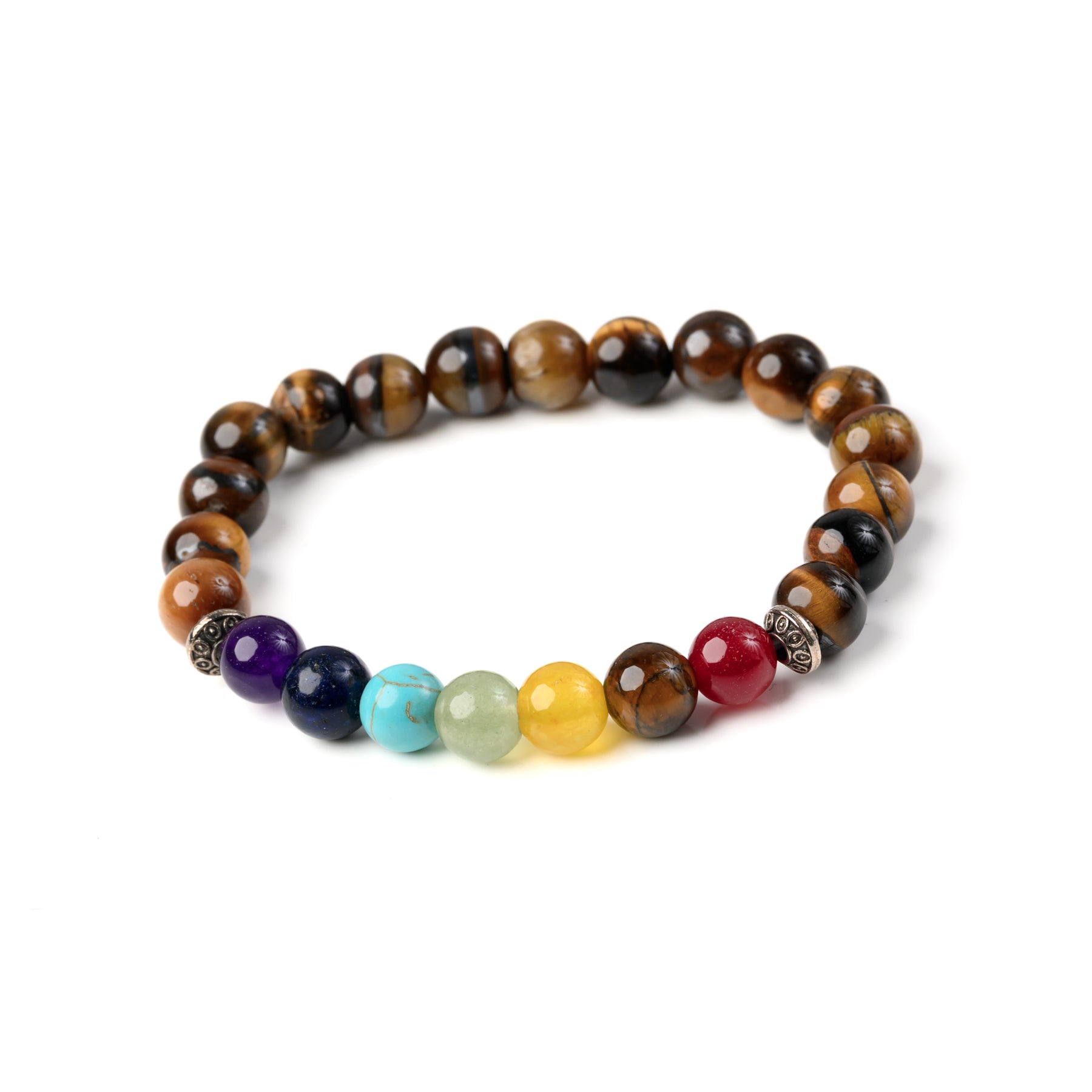 7 Chakras Tiger Eye Bracelet