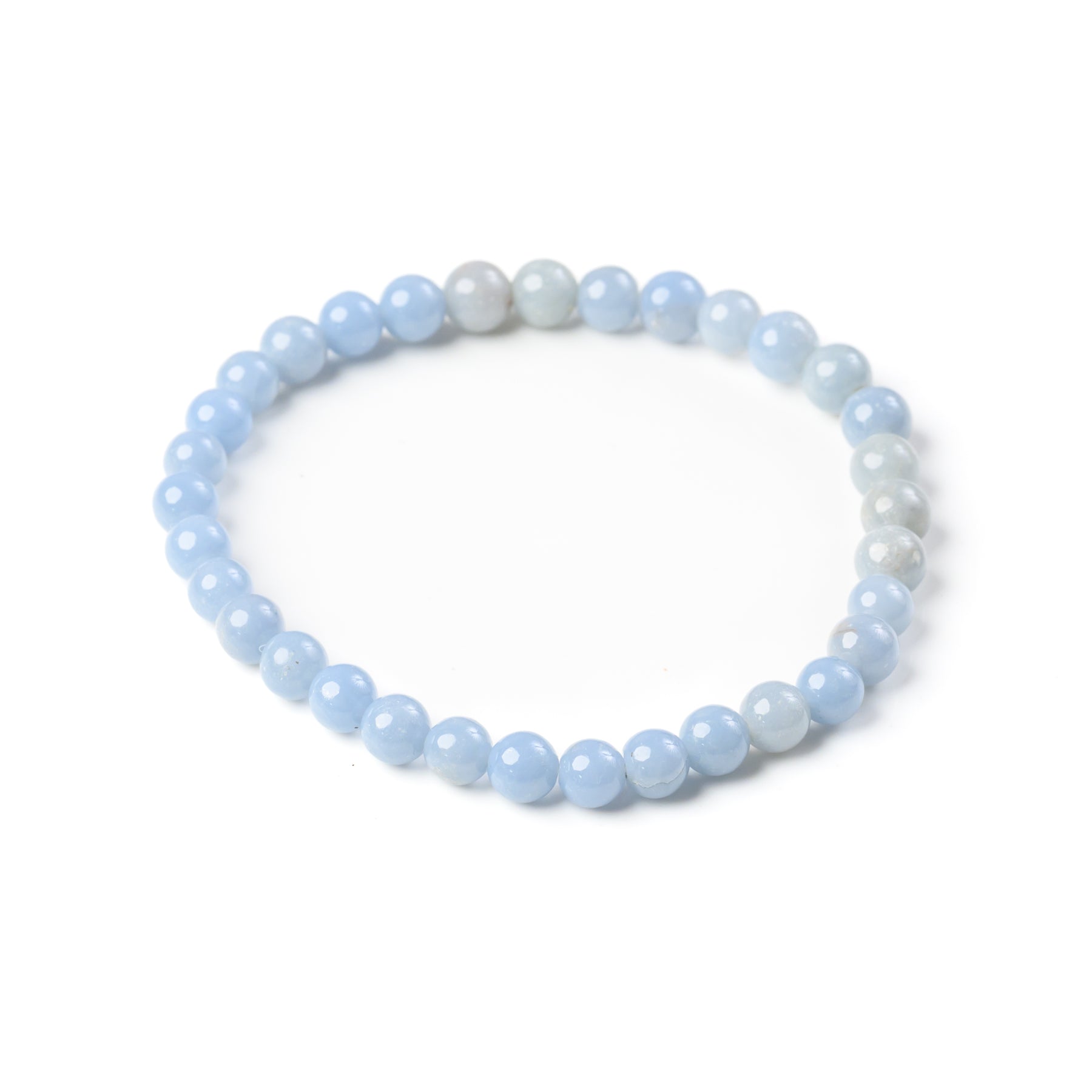 Angelite Bead Bracelet