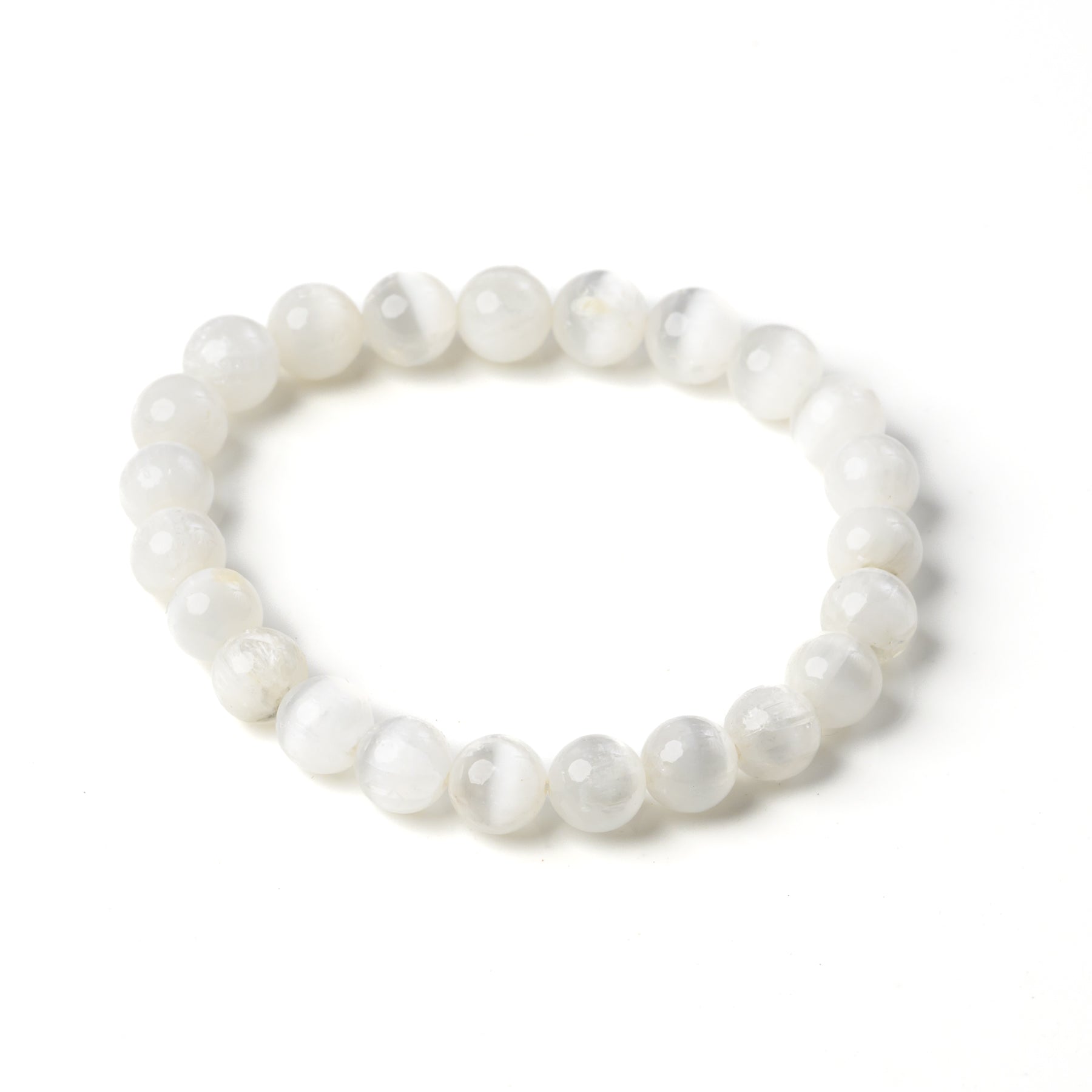 Selenite Bead Bracelet