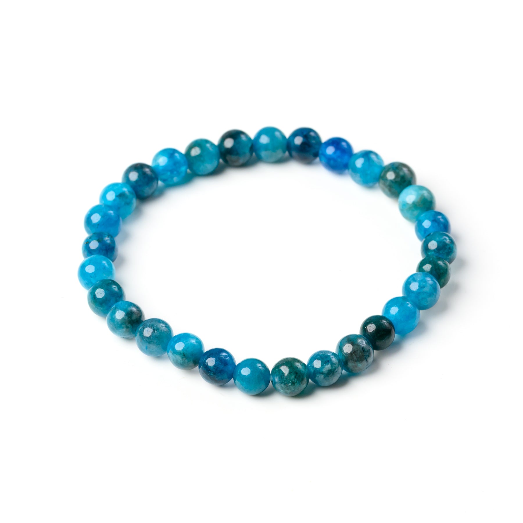 Blue Apatite Bead Bracelet