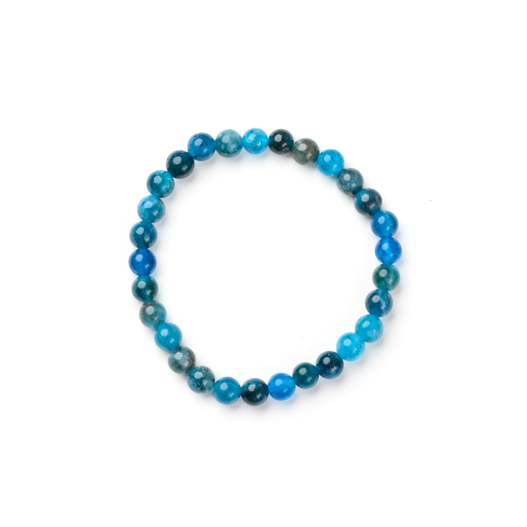 Blue Apatite Bead Bracelet
